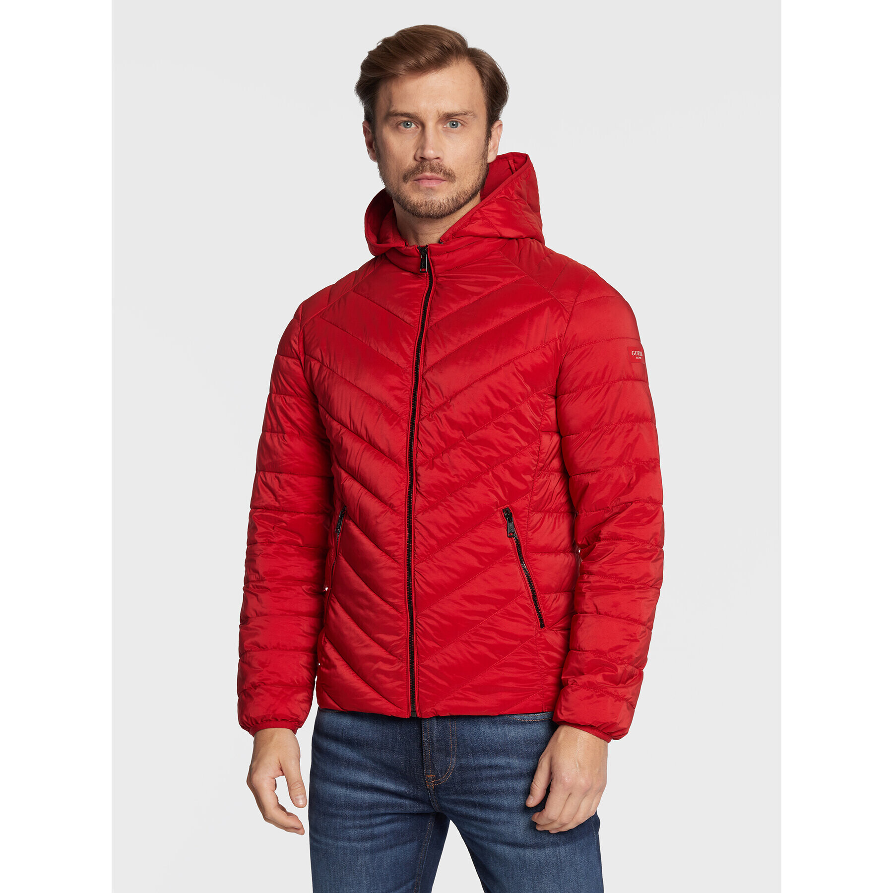 Guess Пухено яке M2YL15 WEQP0 Червен Regular Fit - Pepit.bg