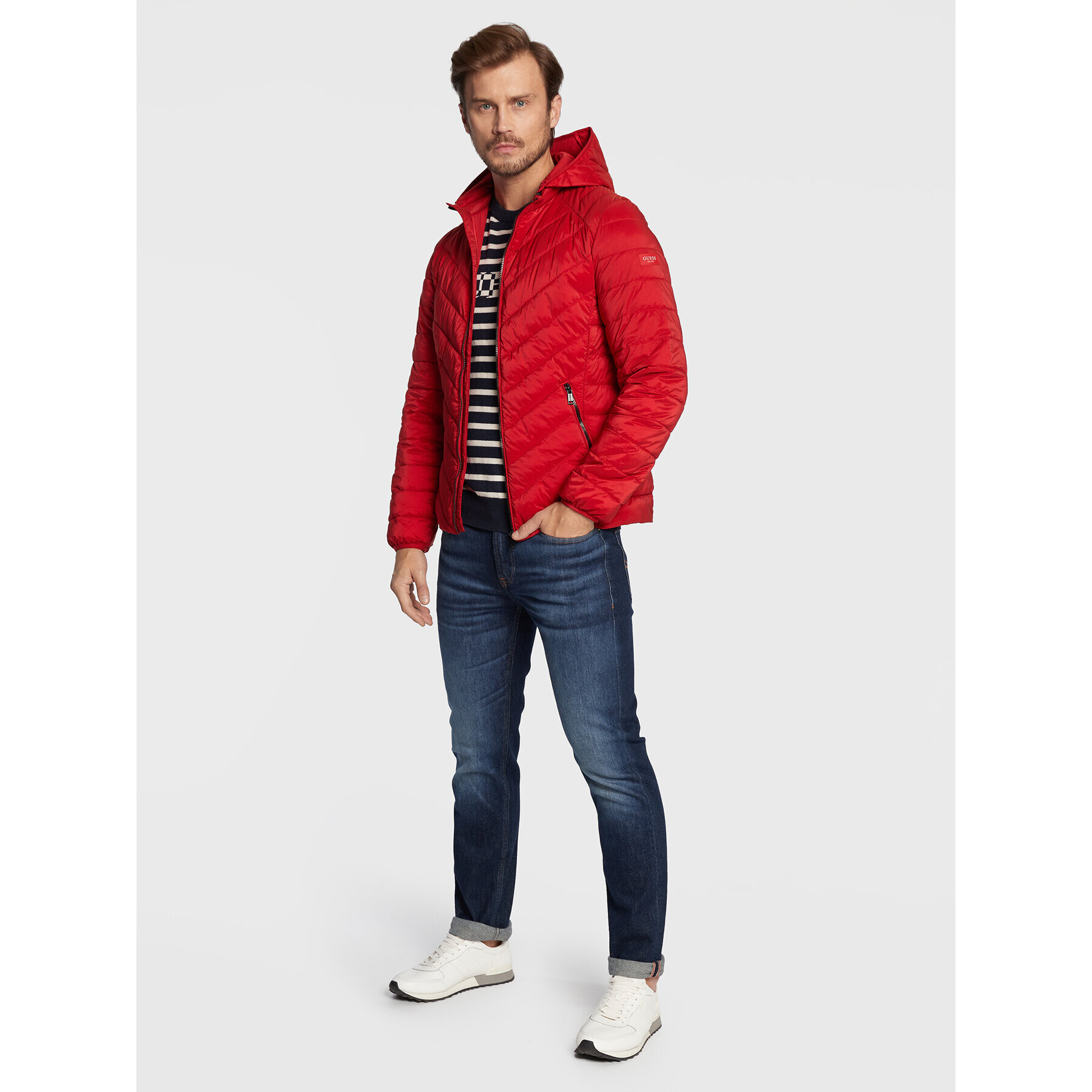 Guess Пухено яке M2YL15 WEQP0 Червен Regular Fit - Pepit.bg