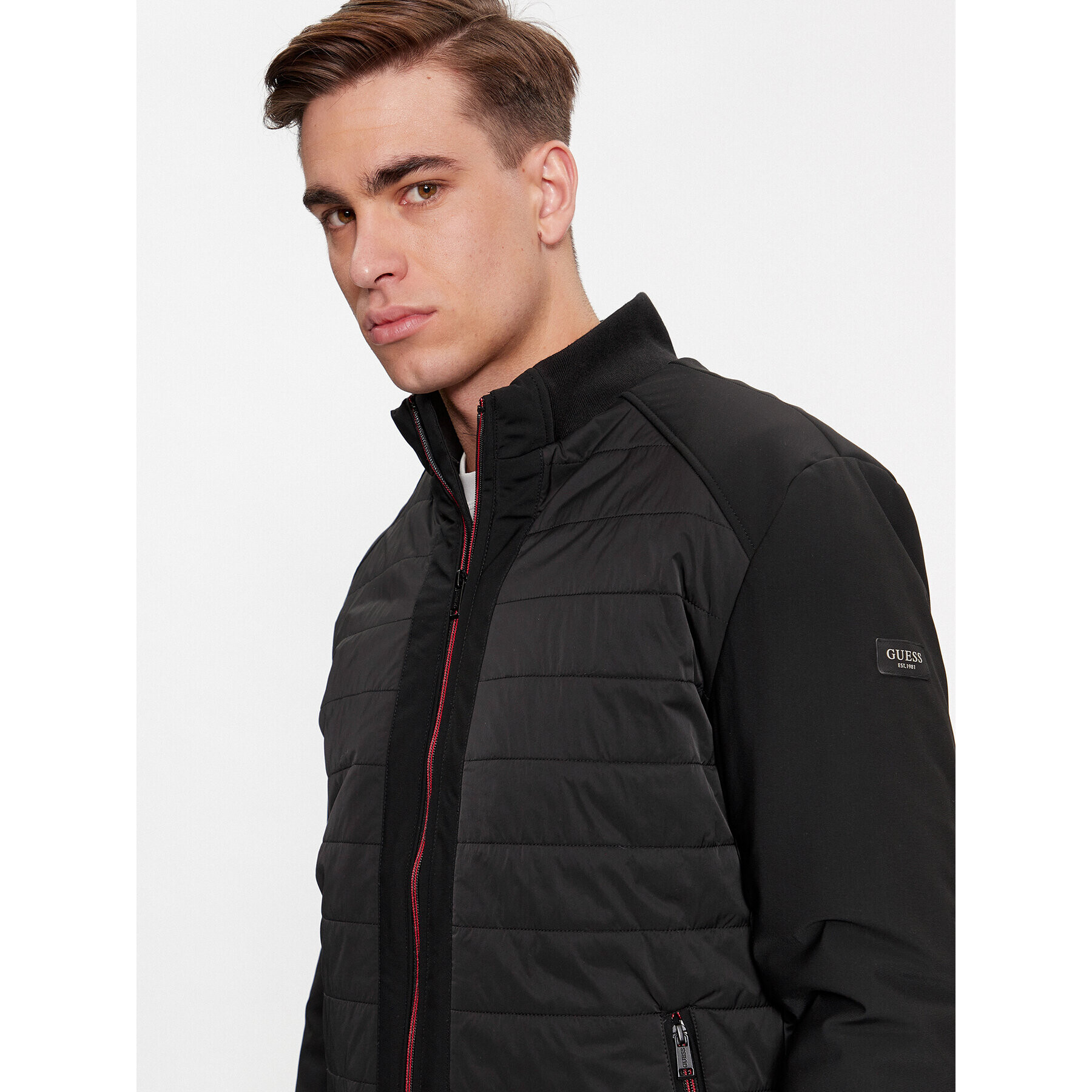 Guess Пухено яке M3BL11 WFOO0 Черен Regular Fit - Pepit.bg