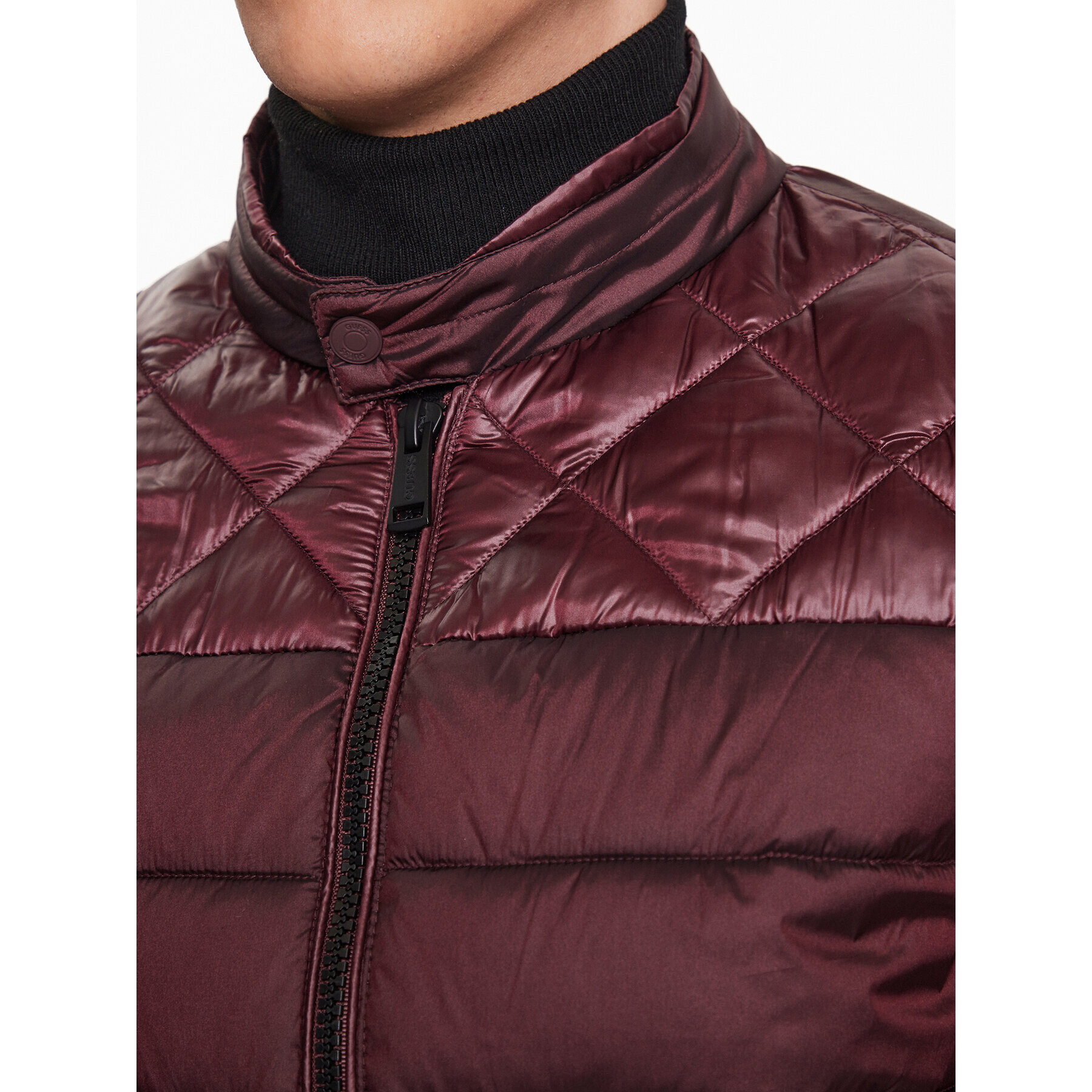 Guess Пухено яке M3BL12 WF5C2 Черен Regular Fit - Pepit.bg