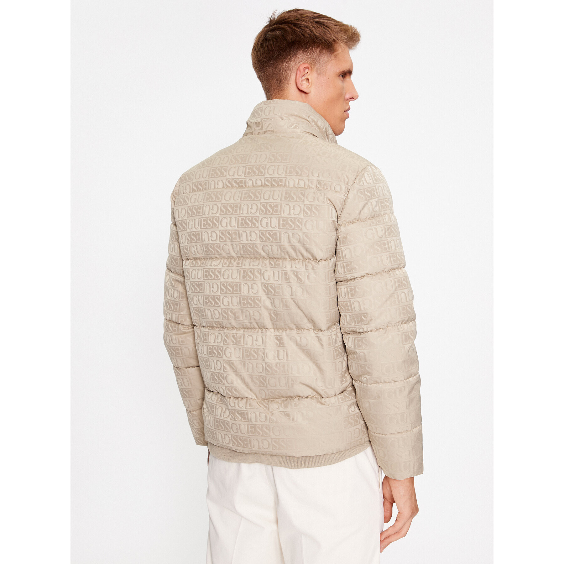 Guess Пухено яке M3BL13 WFOP2 Бежов Regular Fit - Pepit.bg