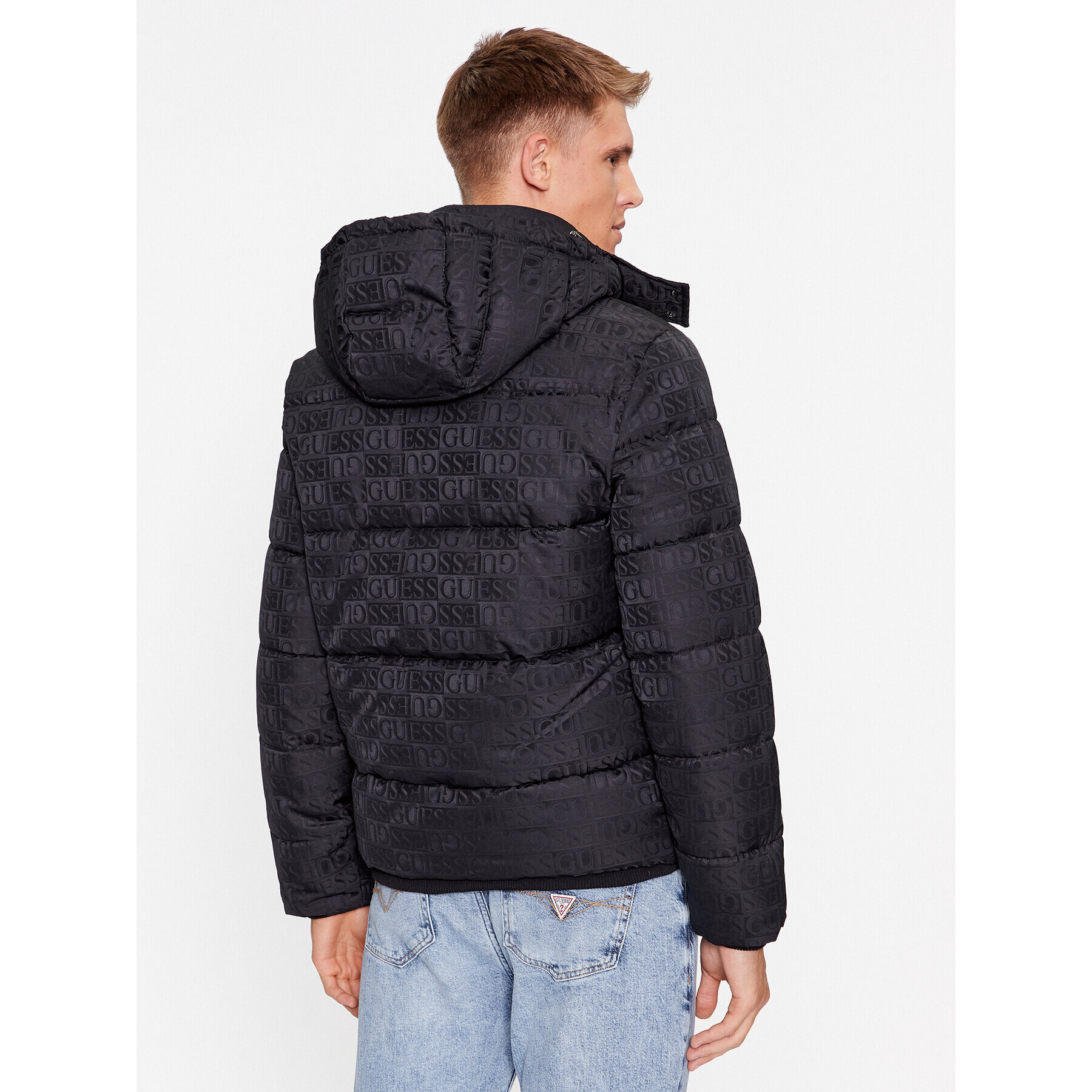 Guess Пухено яке M3BL13 WFOP2 Черен Regular Fit - Pepit.bg