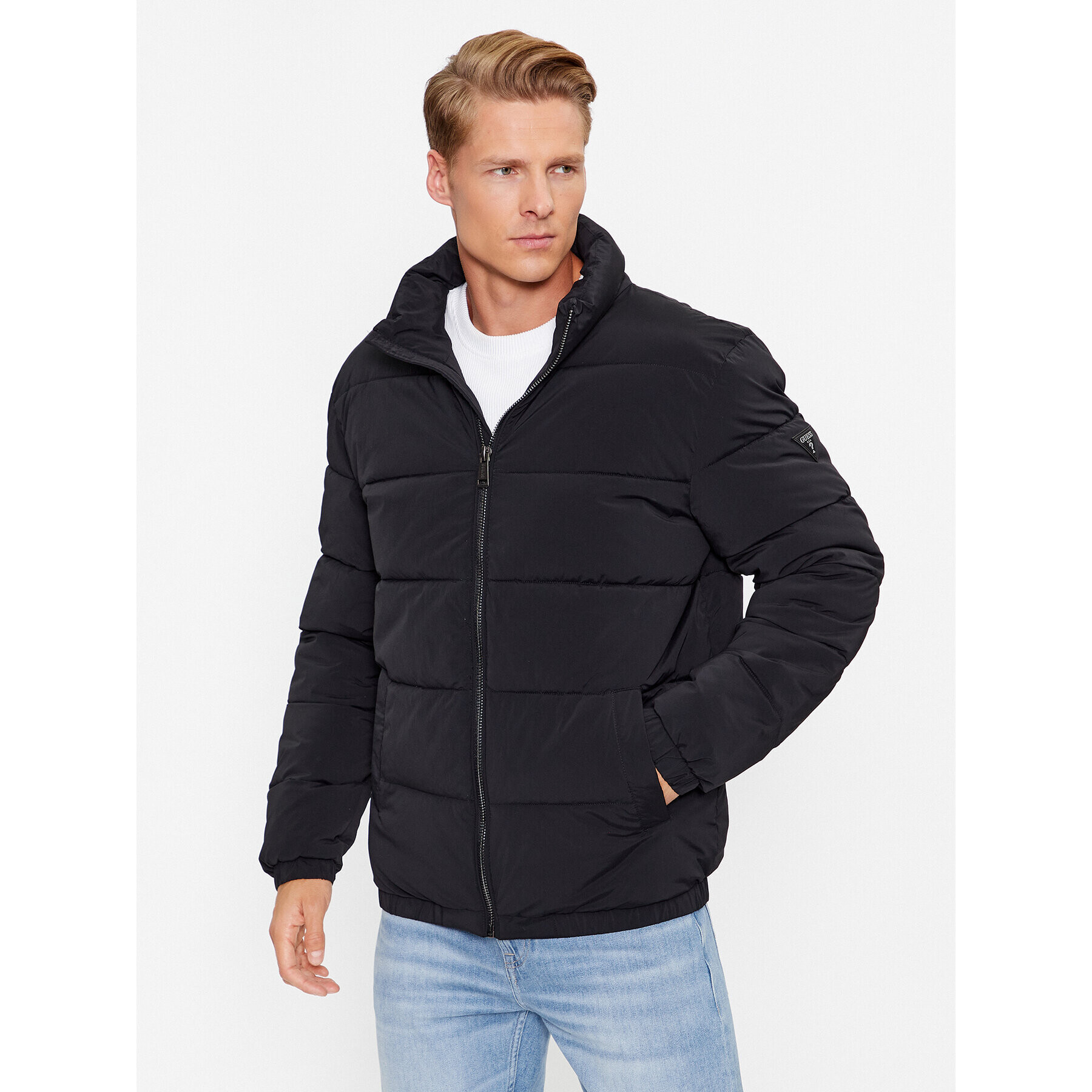 Guess Пухено яке M3BL18 WFOU2 Черен Regular Fit - Pepit.bg