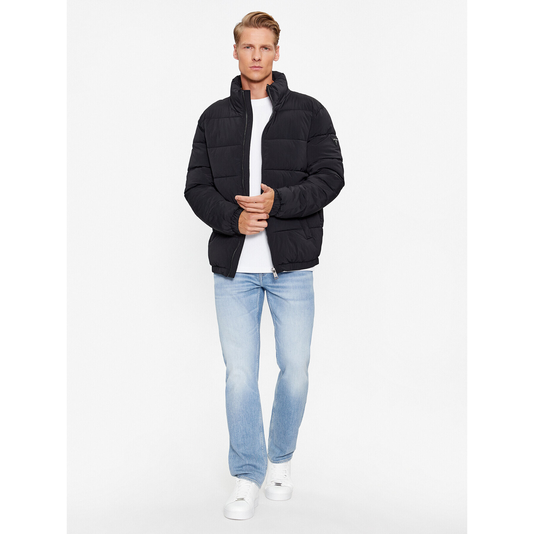 Guess Пухено яке M3BL18 WFOU2 Черен Regular Fit - Pepit.bg