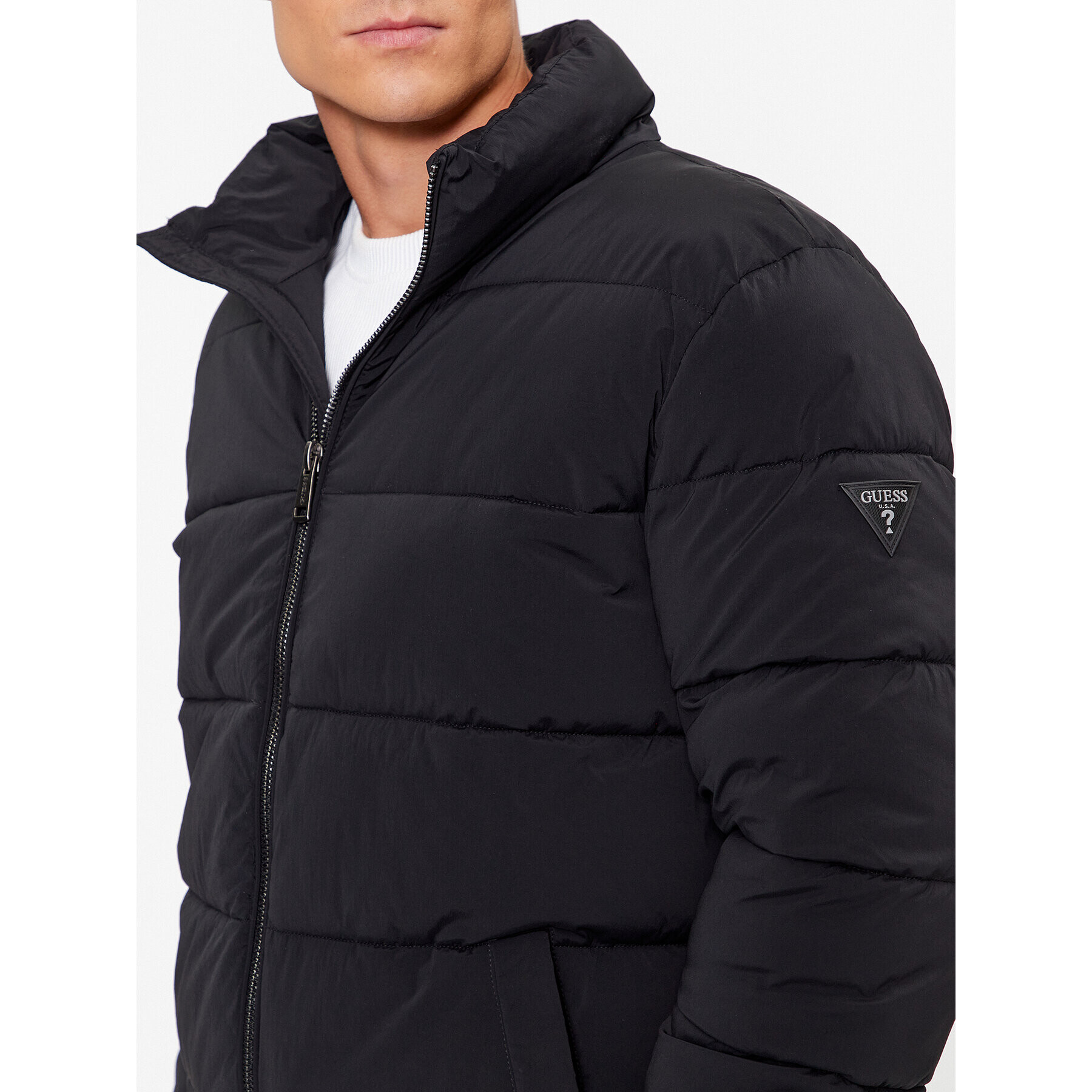 Guess Пухено яке M3BL18 WFOU2 Черен Regular Fit - Pepit.bg