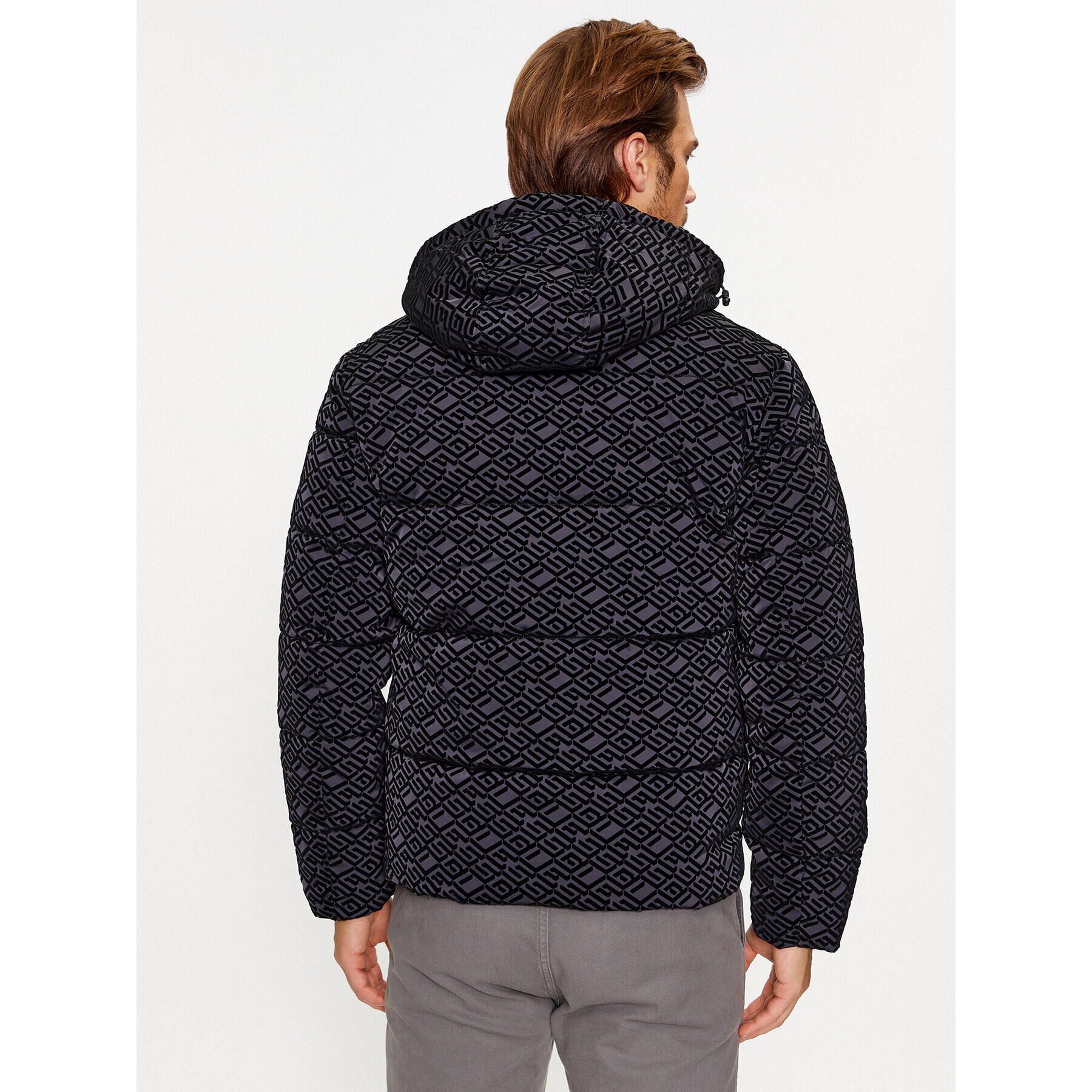 Guess Пухено яке M3BL19 WFOV0 Черен Regular Fit - Pepit.bg