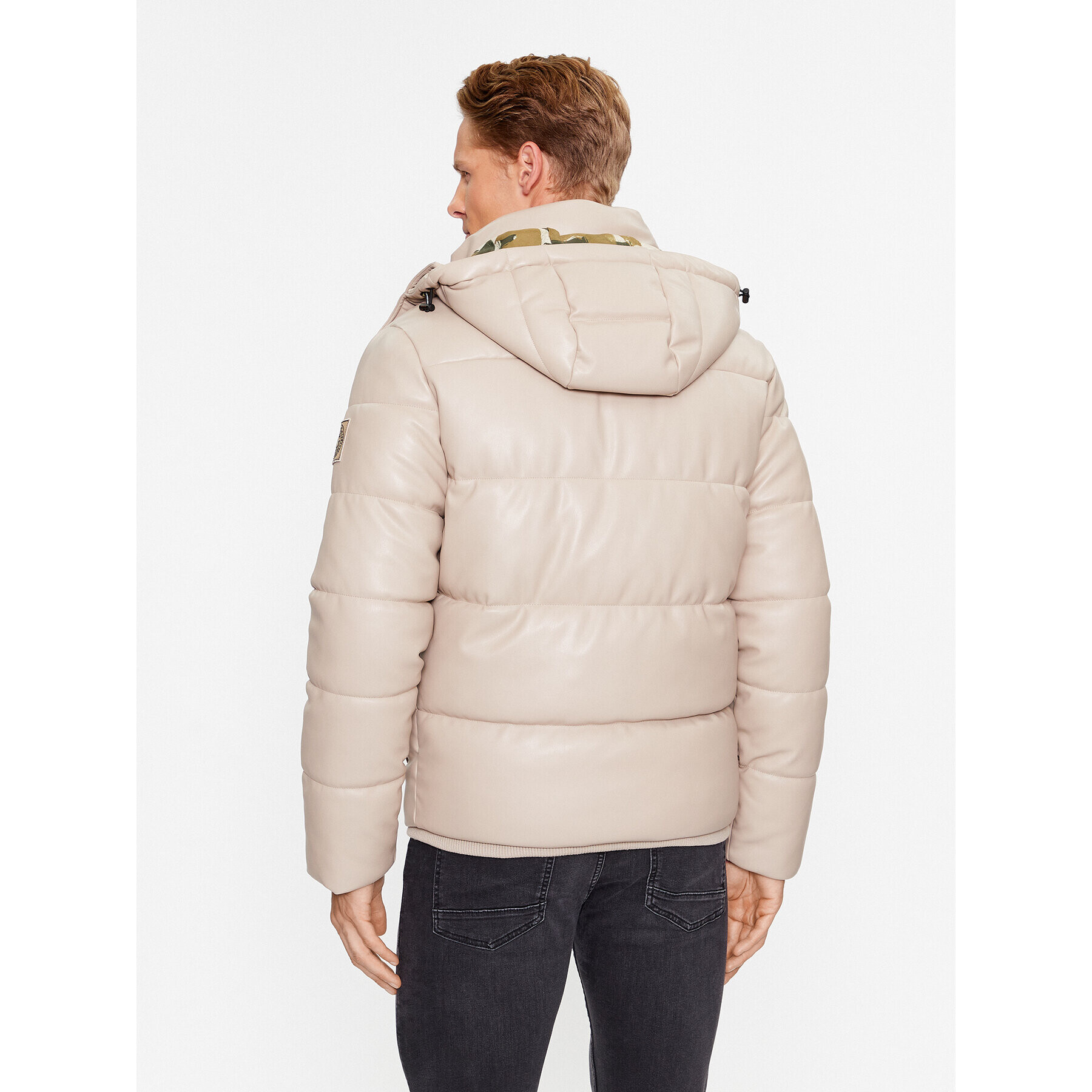 Guess Пухено яке M3BL23 WFOZ0 Бежов Regular Fit - Pepit.bg