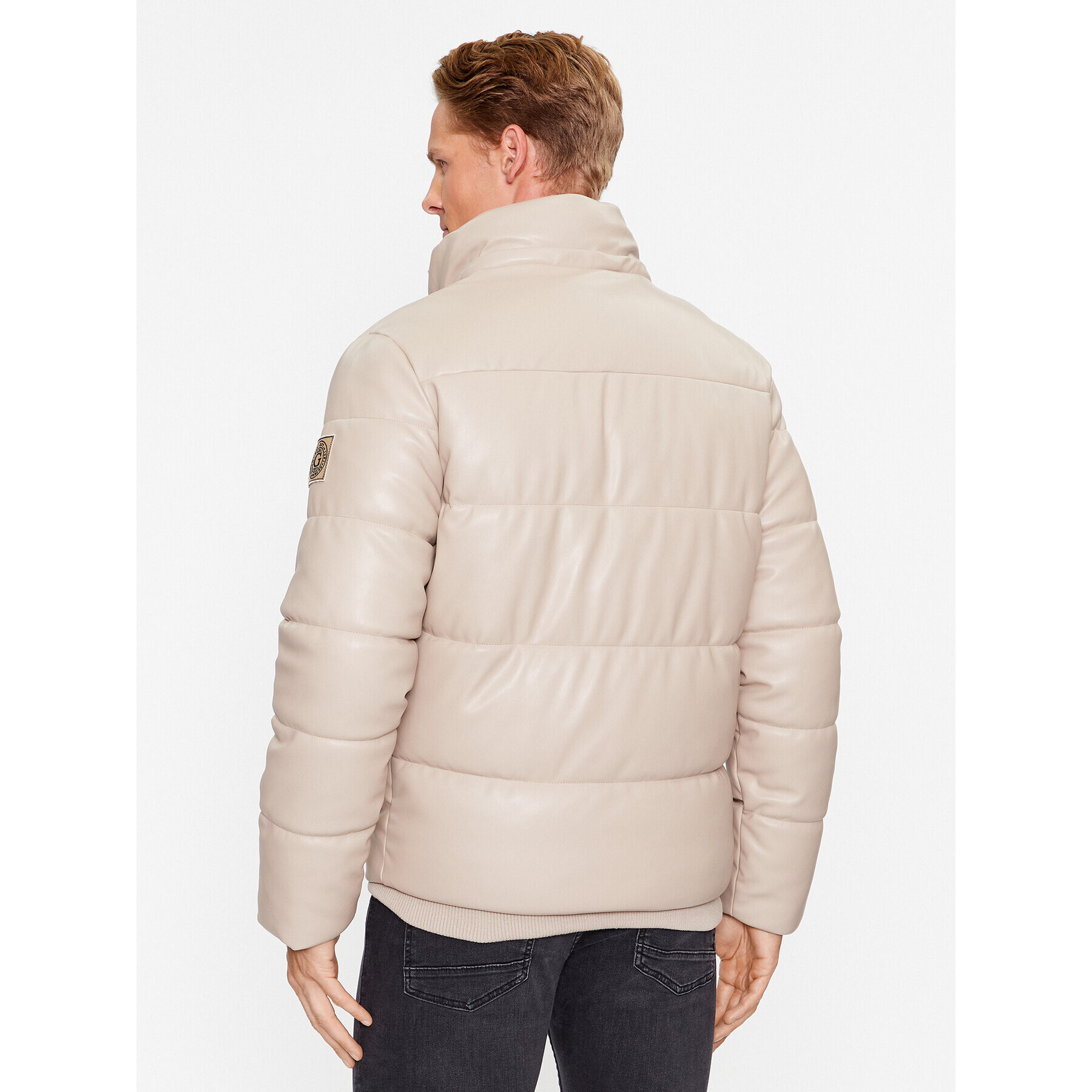 Guess Пухено яке M3BL23 WFOZ0 Бежов Regular Fit - Pepit.bg