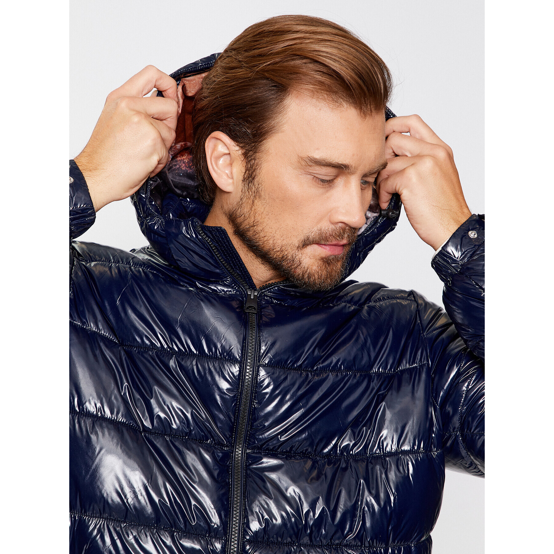 Guess Пухено яке M3BL27 WFP42 Тъмносин Regular Fit - Pepit.bg