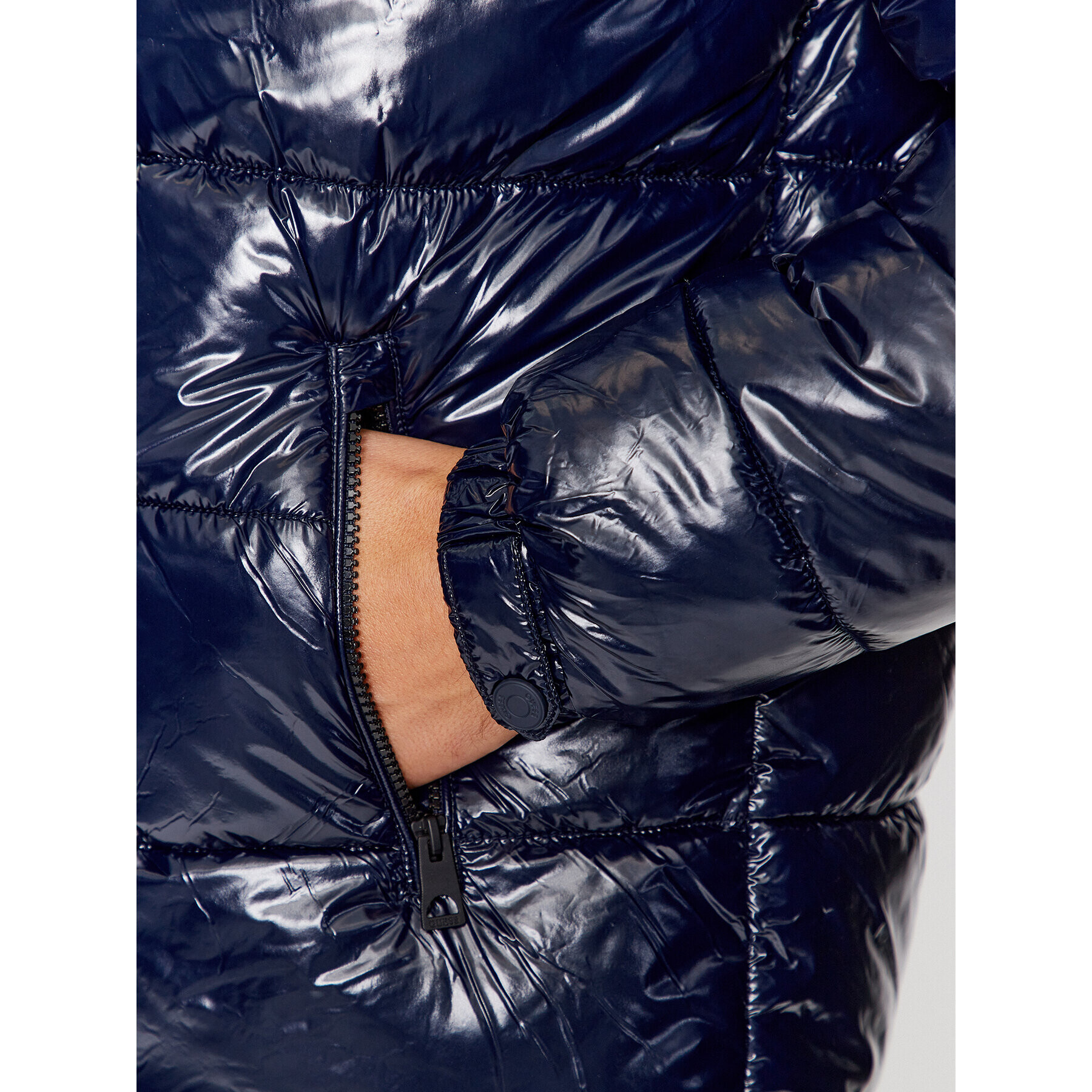 Guess Пухено яке M3BL27 WFP42 Тъмносин Regular Fit - Pepit.bg