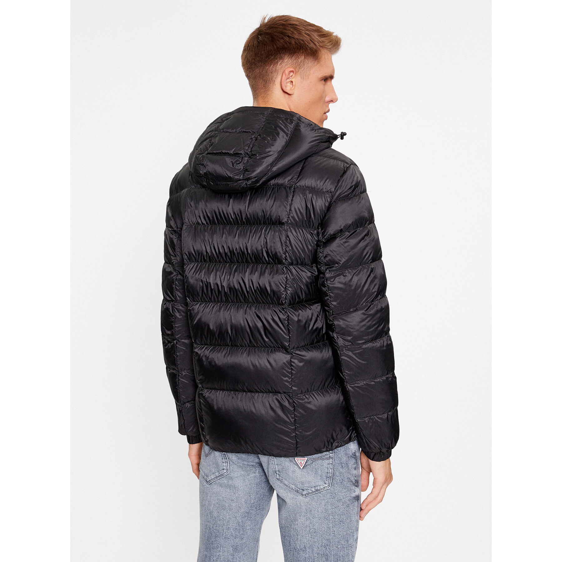 Guess Пухено яке M3BL36 WF4F0 Черен Regular Fit - Pepit.bg