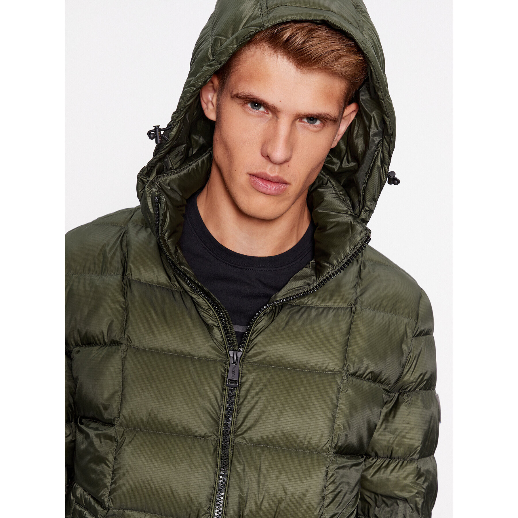 Guess Пухено яке M3BL36 WF4F0 Каки Regular Fit - Pepit.bg