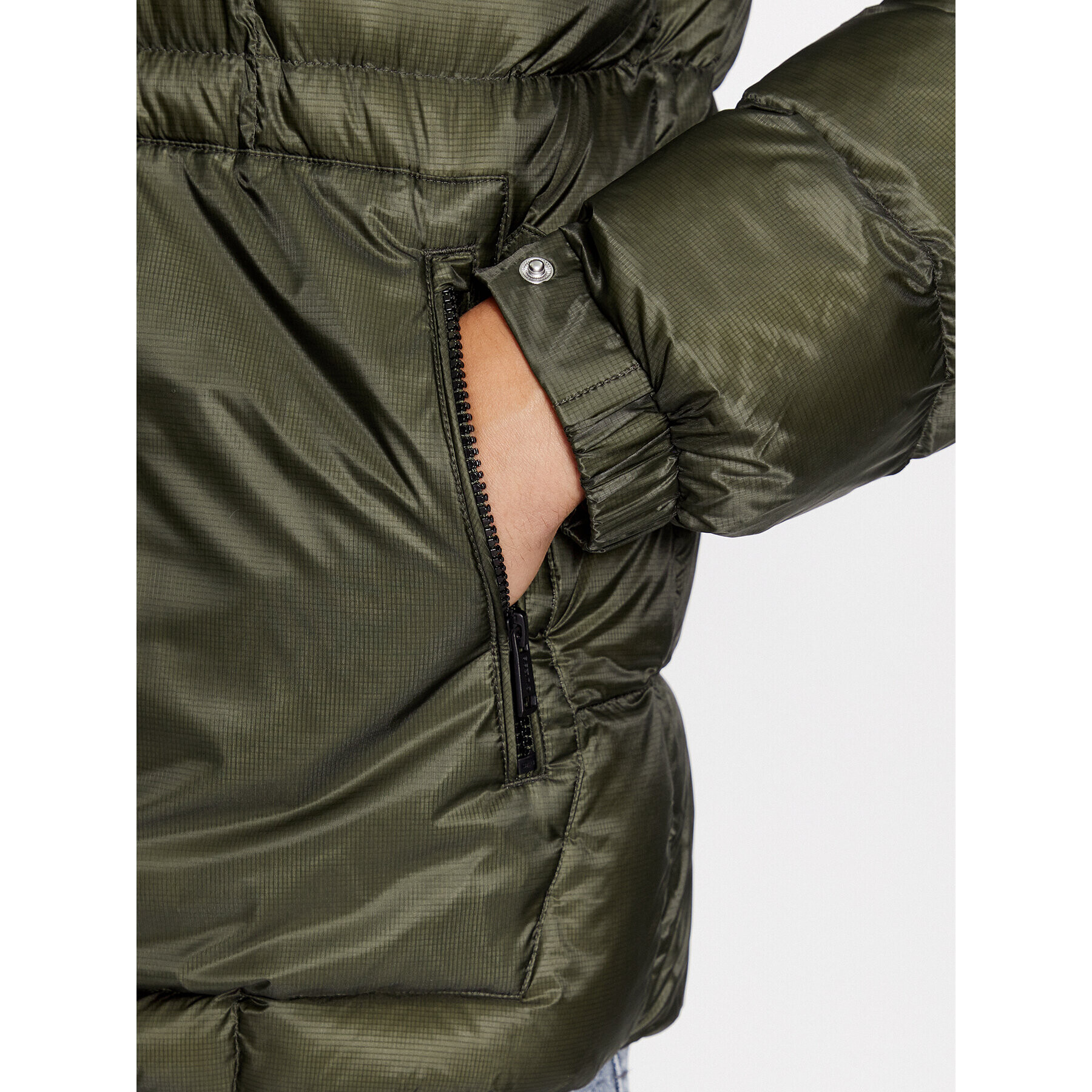 Guess Пухено яке M3BL36 WF4F0 Каки Regular Fit - Pepit.bg