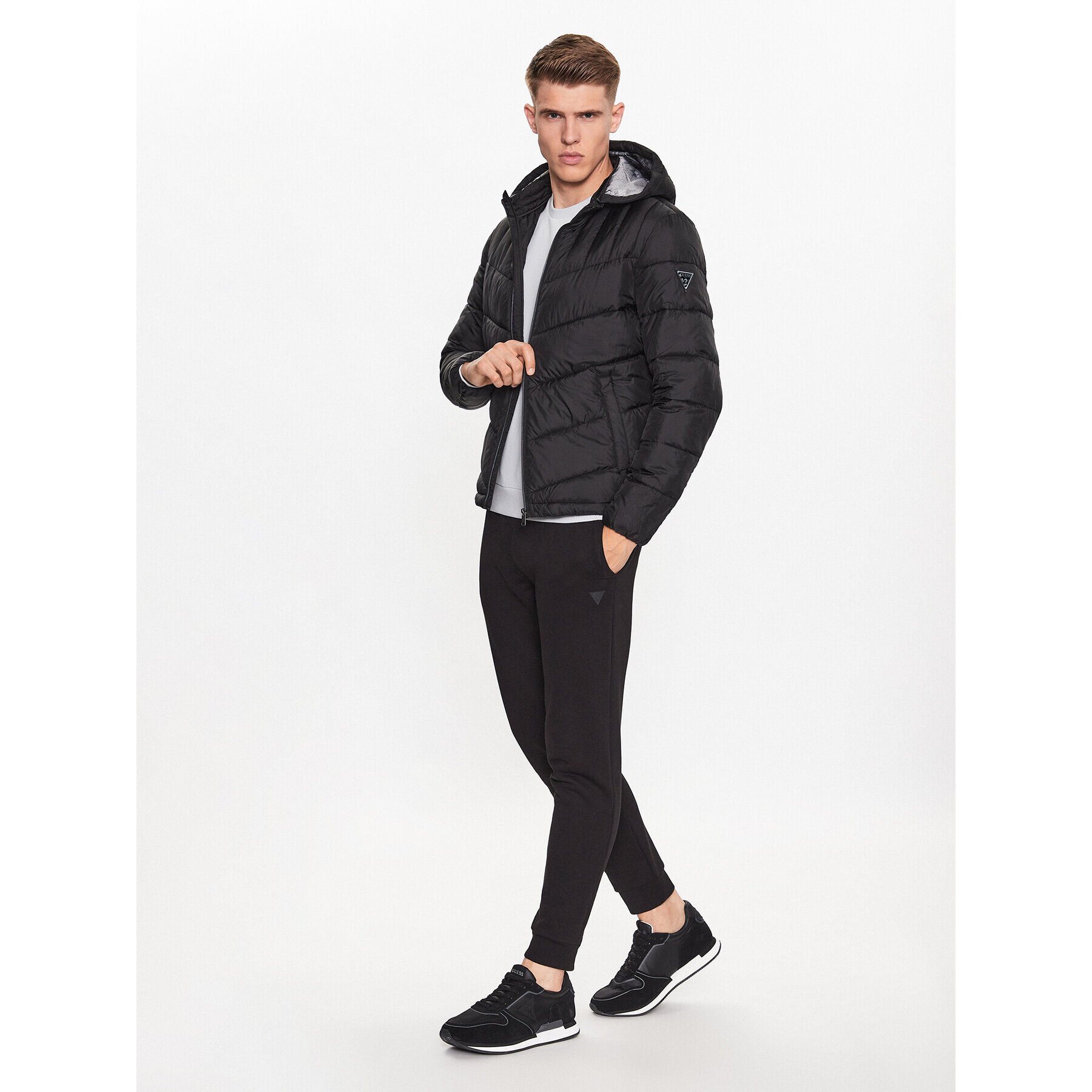 Guess Пухено яке M3YL45 WFHG2 Черен Regular Fit - Pepit.bg