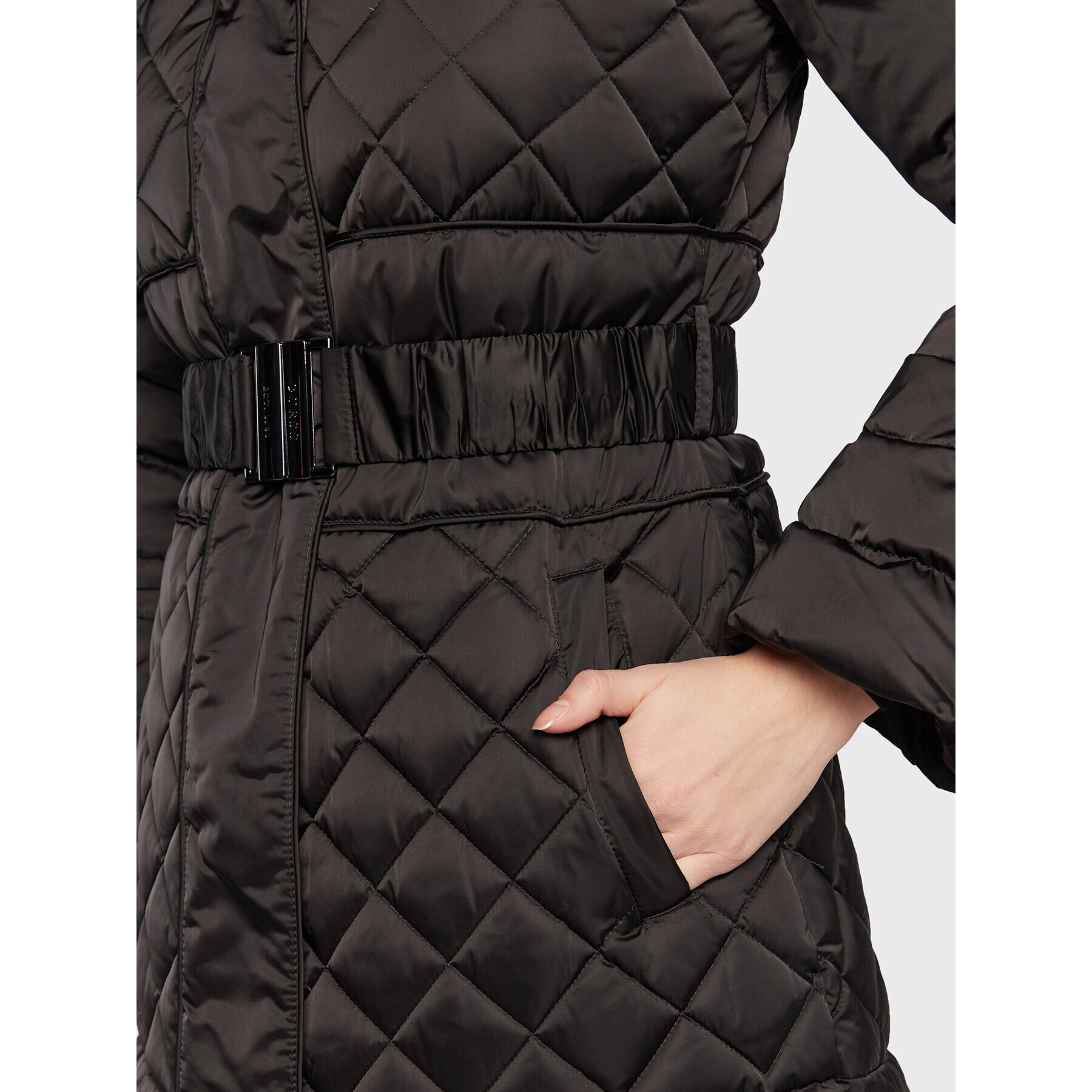 Guess Пухено яке Marlene W2BL64 WEX52 Черен Regular Fit - Pepit.bg
