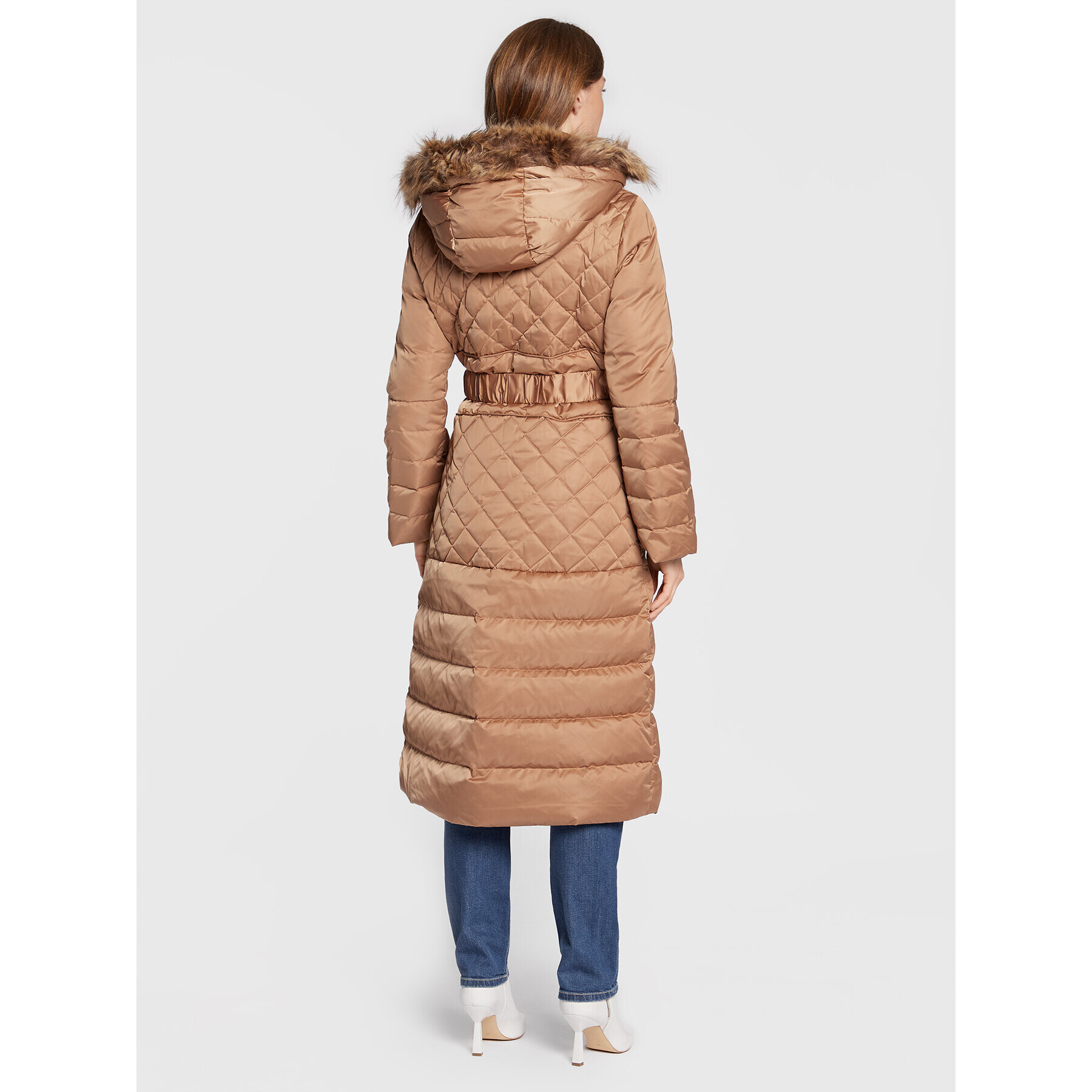 Guess Пухено яке Marlene W2BL64 WEX52 Кафяв Regular Fit - Pepit.bg