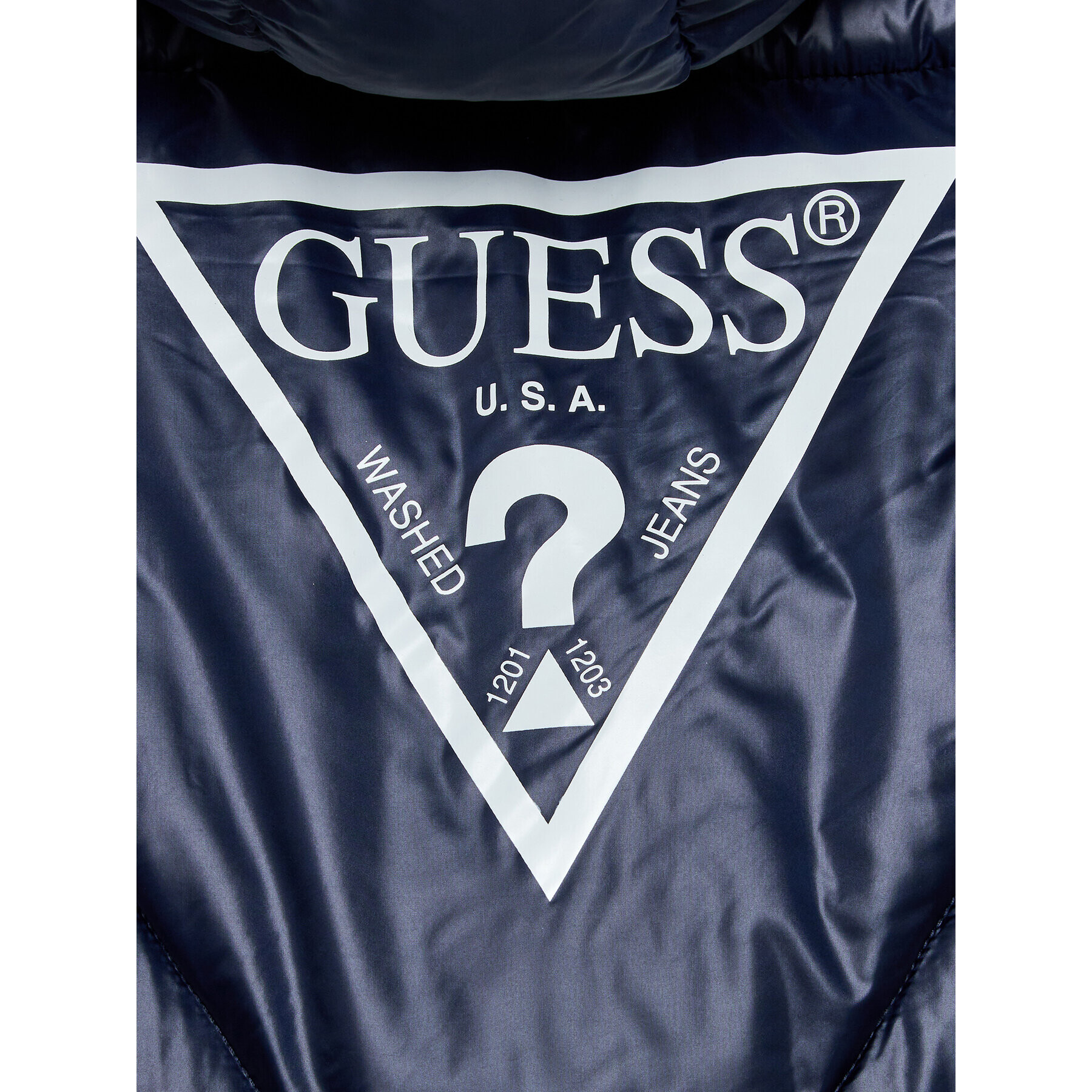 Guess Пухено яке N3BL03 WEGY0 Тъмносин Regular Fit - Pepit.bg