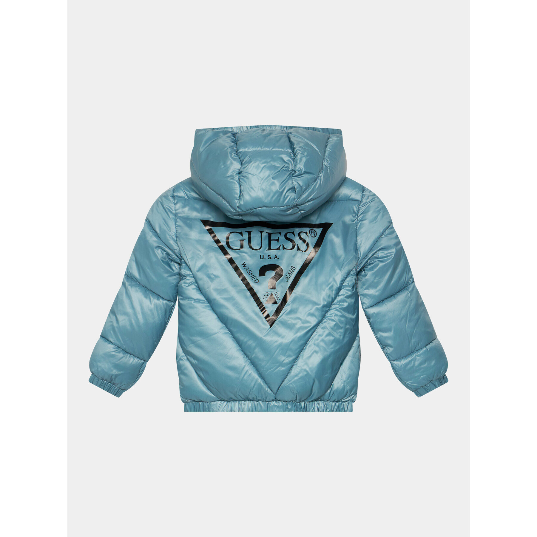 Guess Пухено яке N3BL03 WEGY0 Син Regular Fit - Pepit.bg