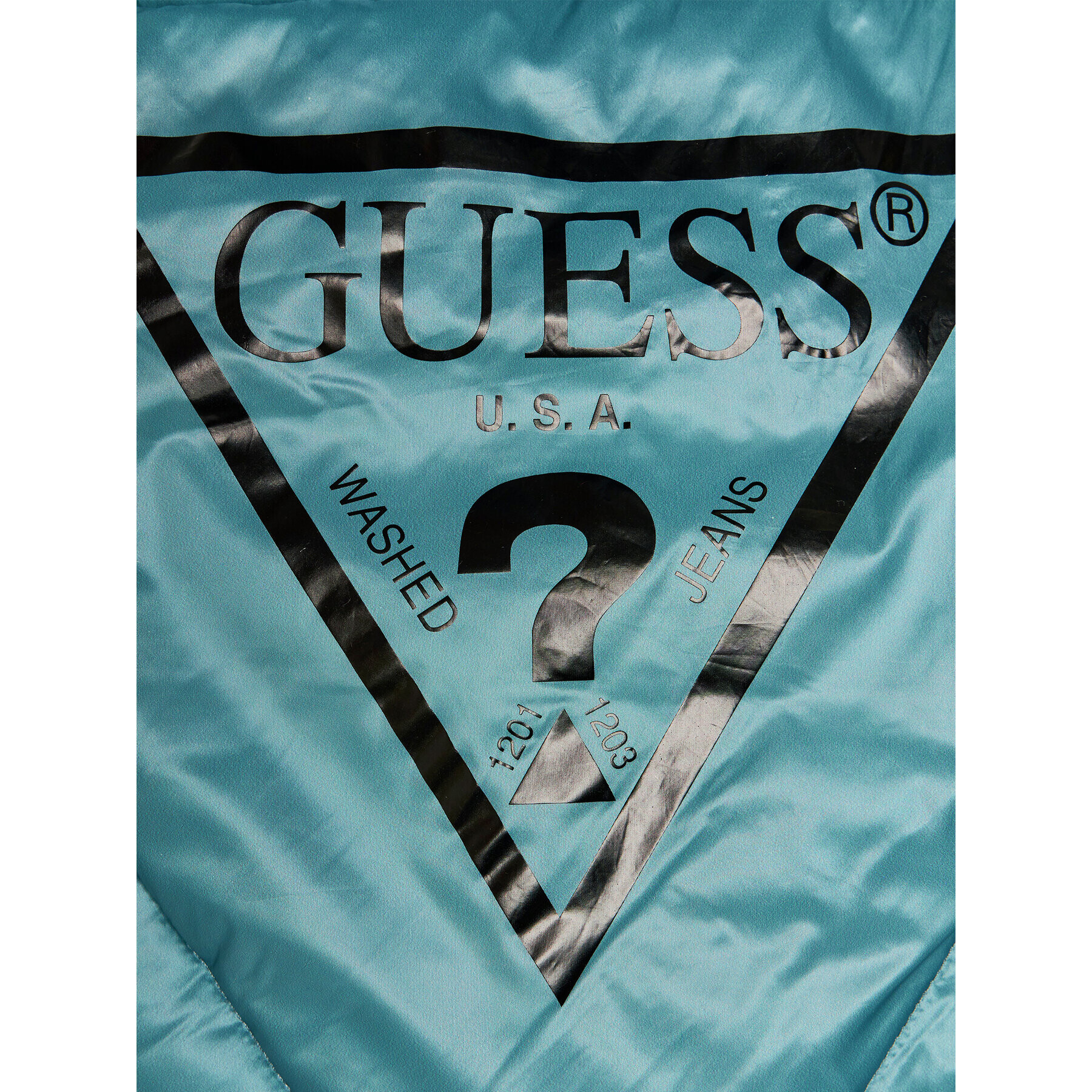 Guess Пухено яке N3BL03 WEGY0 Син Regular Fit - Pepit.bg