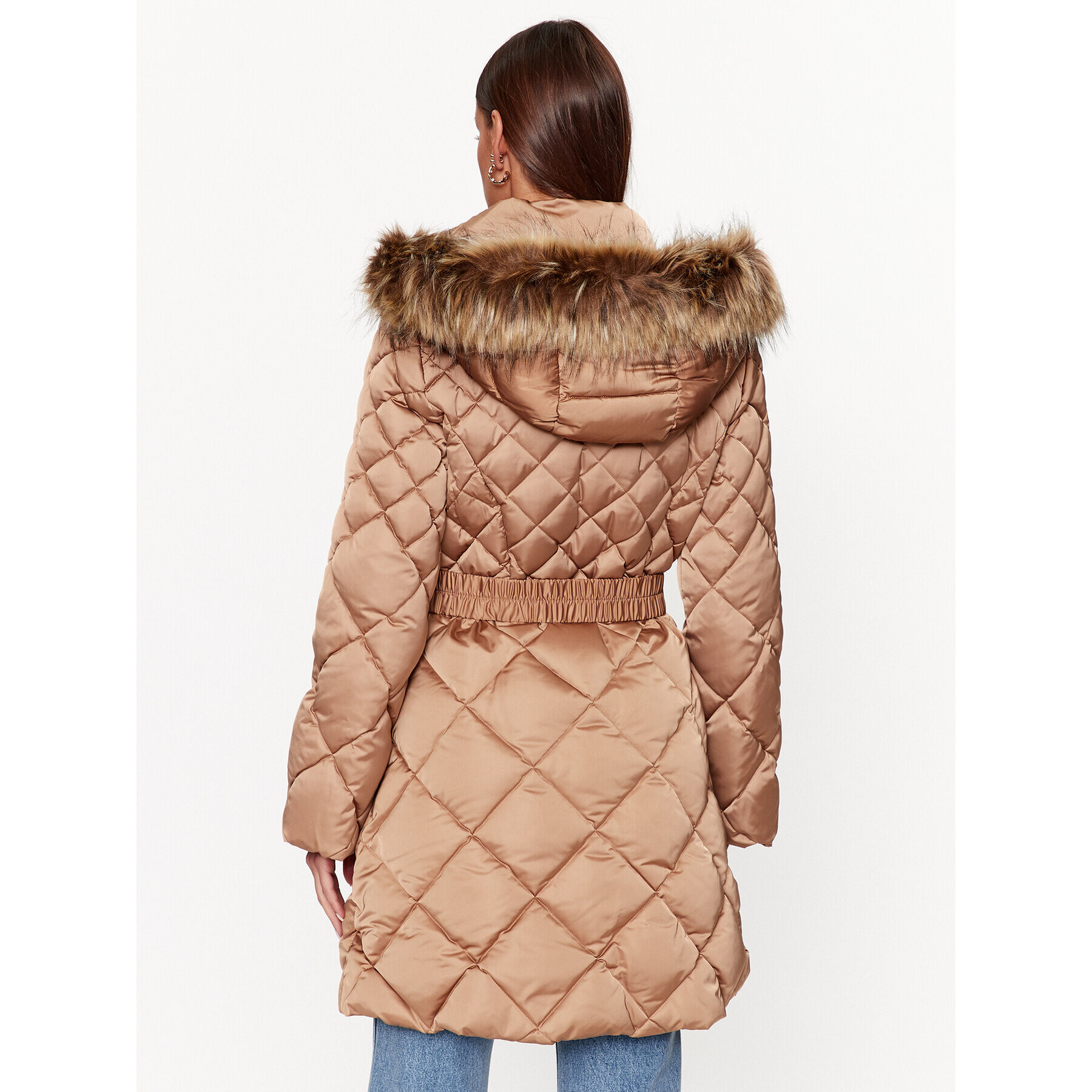 Guess Пухено яке Olga W3BL36 WEX52 Бежов Regular Fit - Pepit.bg