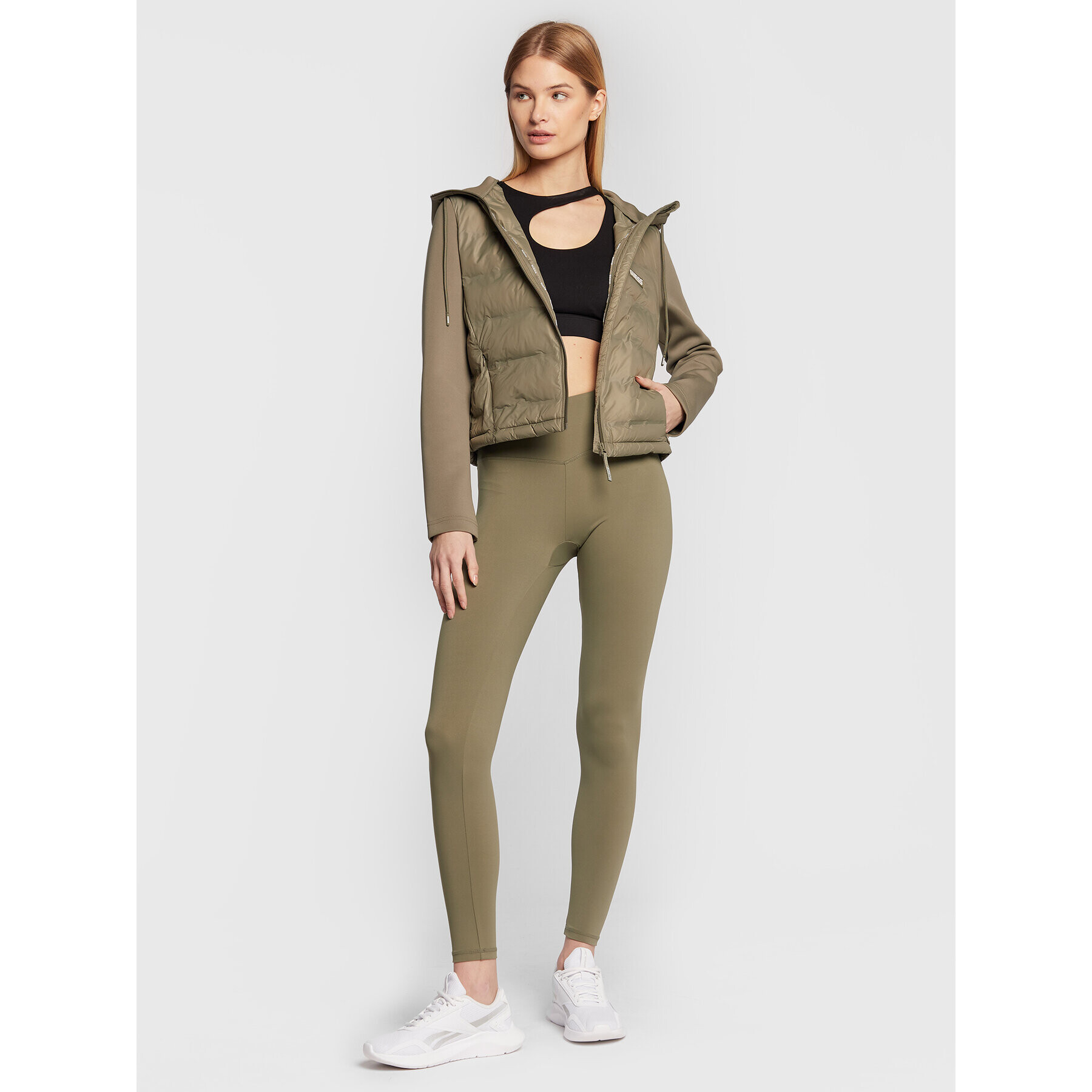 Guess Пухено яке V2BL02 WEXC0 Зелен Regular Fit - Pepit.bg