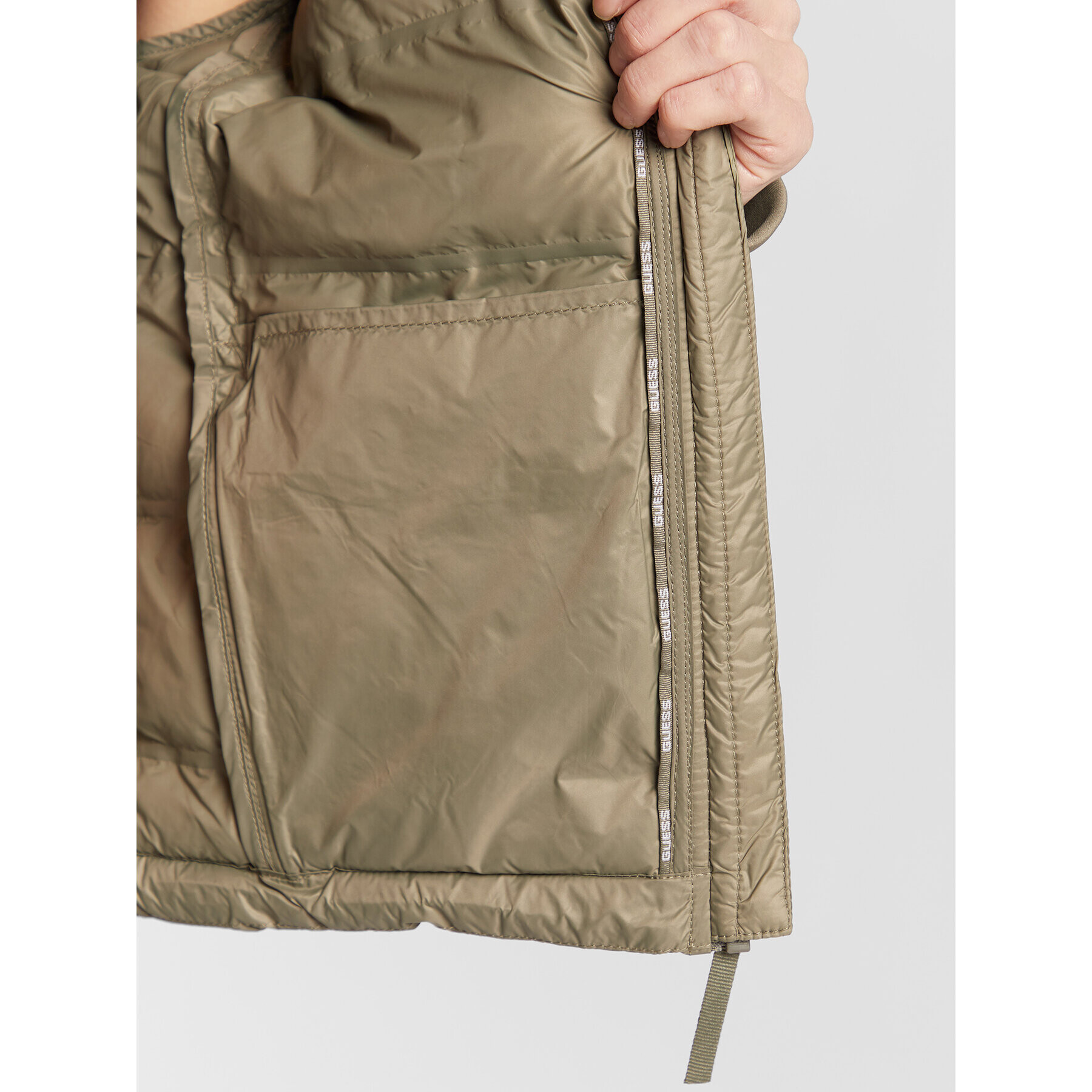 Guess Пухено яке V2BL02 WEXC0 Зелен Regular Fit - Pepit.bg