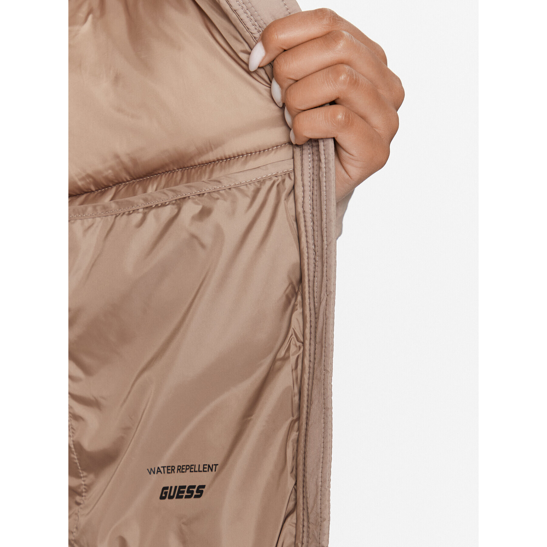 Guess Пухено яке V3BL13 WFUD0 Бежов Regular Fit - Pepit.bg