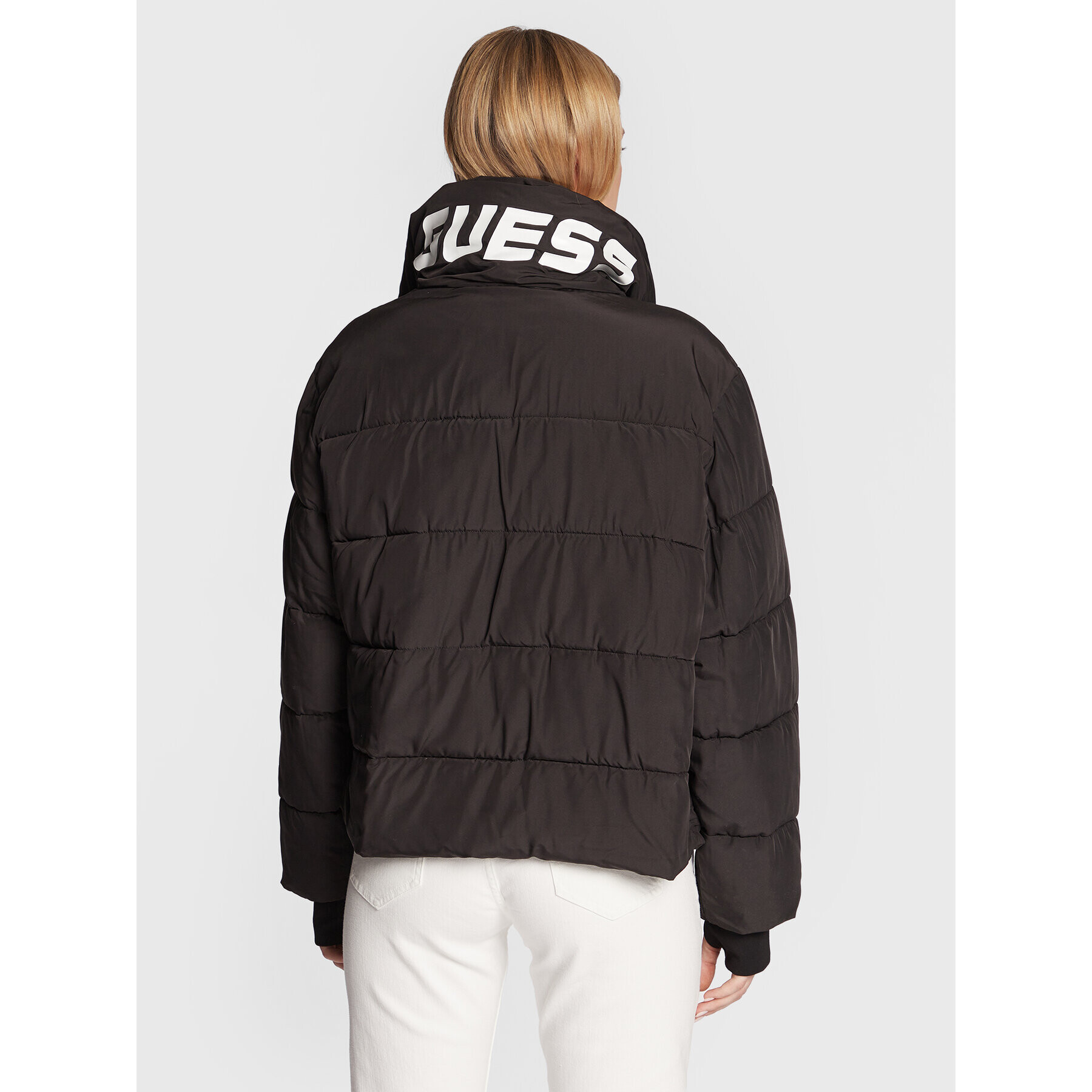 Guess Пухено яке V3RL03 WF3V0 Черен Relaxed Fit - Pepit.bg