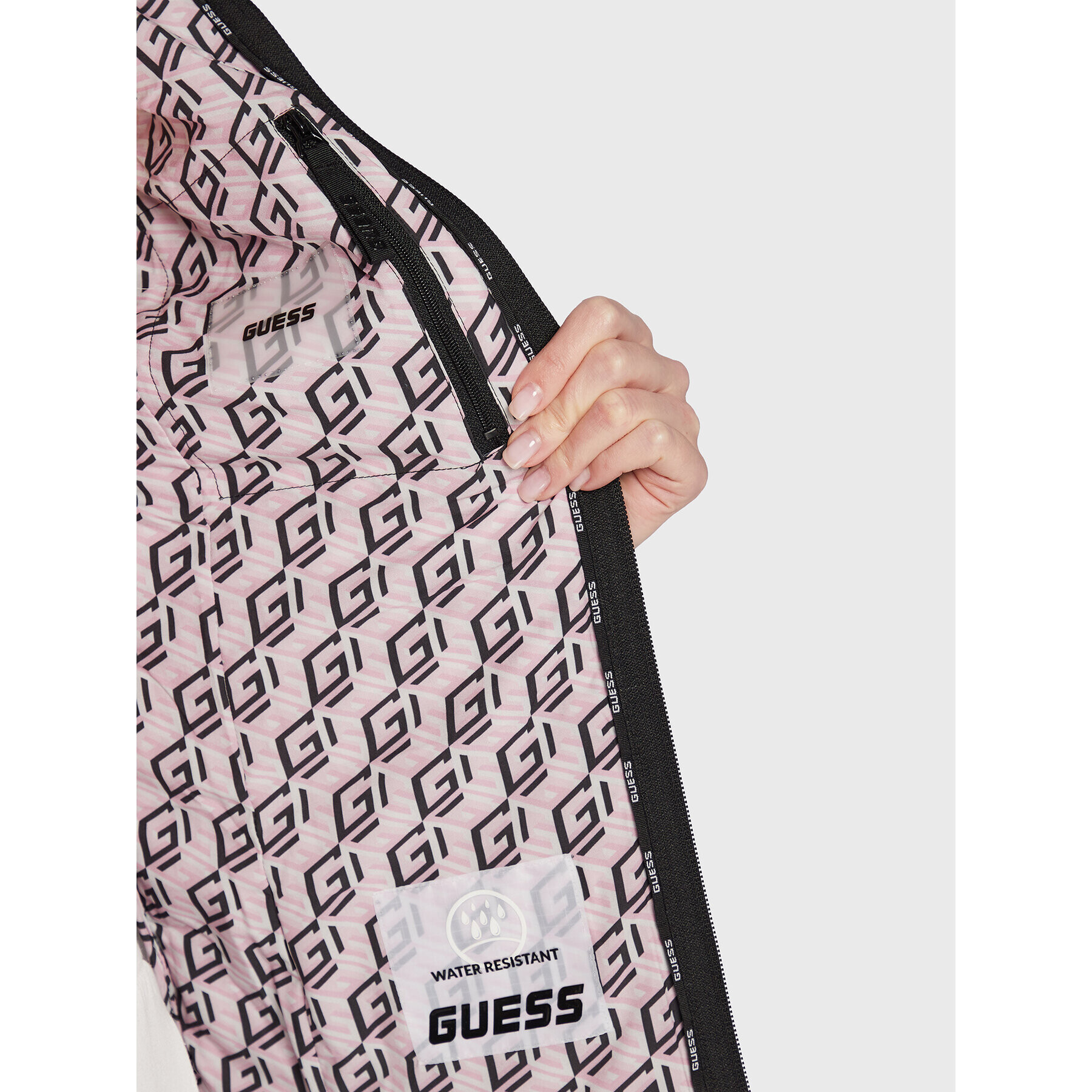 Guess Пухено яке V3RL06 WF3X0 Черен Regular Fit - Pepit.bg