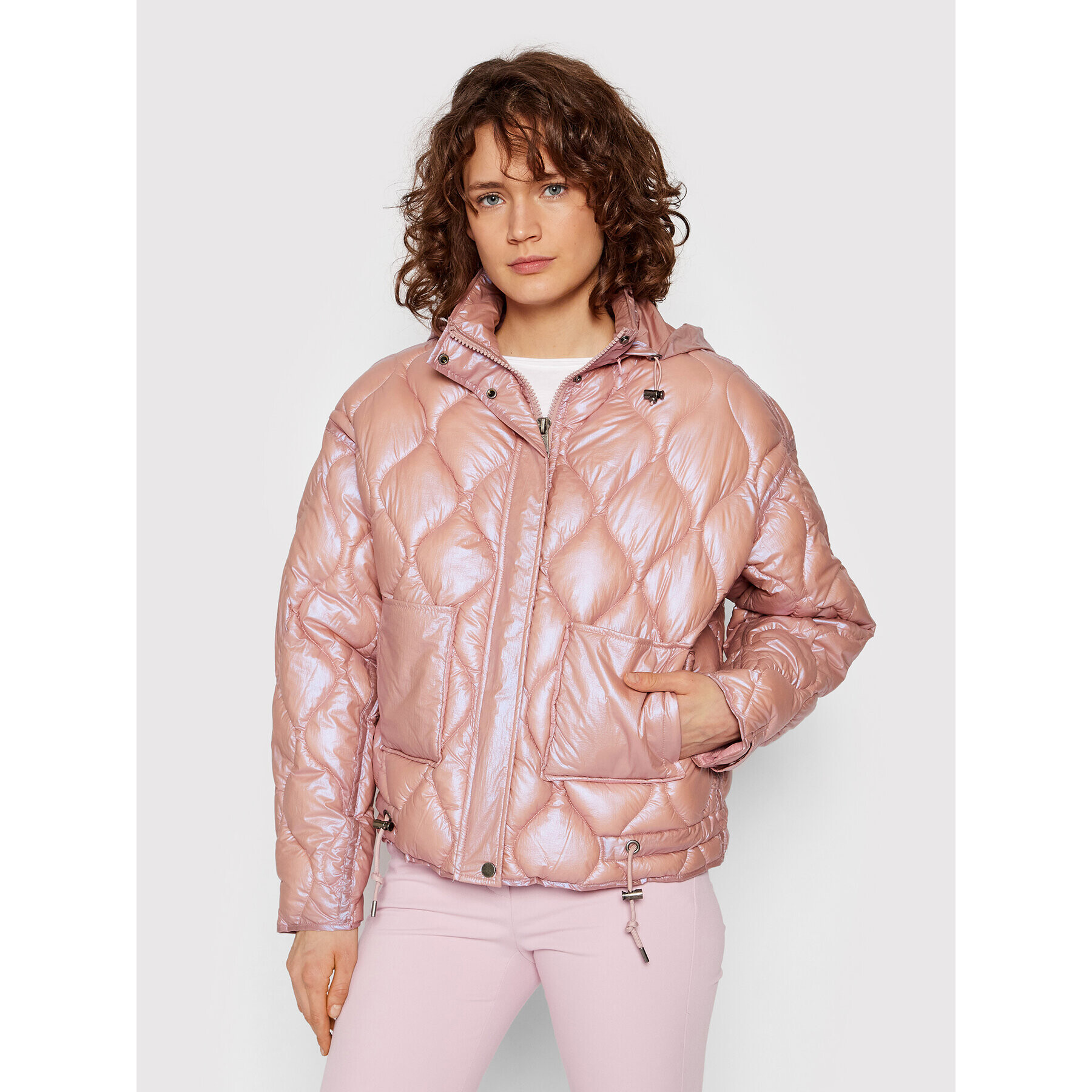 Guess Пухено яке W2GL04 WEGM0 Розов Regular Fit - Pepit.bg