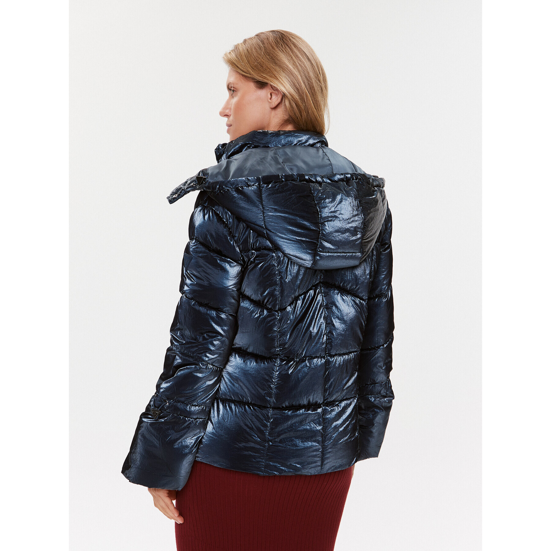 Guess Пухено яке W3BL25 WFR90 Тъмносин Regular Fit - Pepit.bg