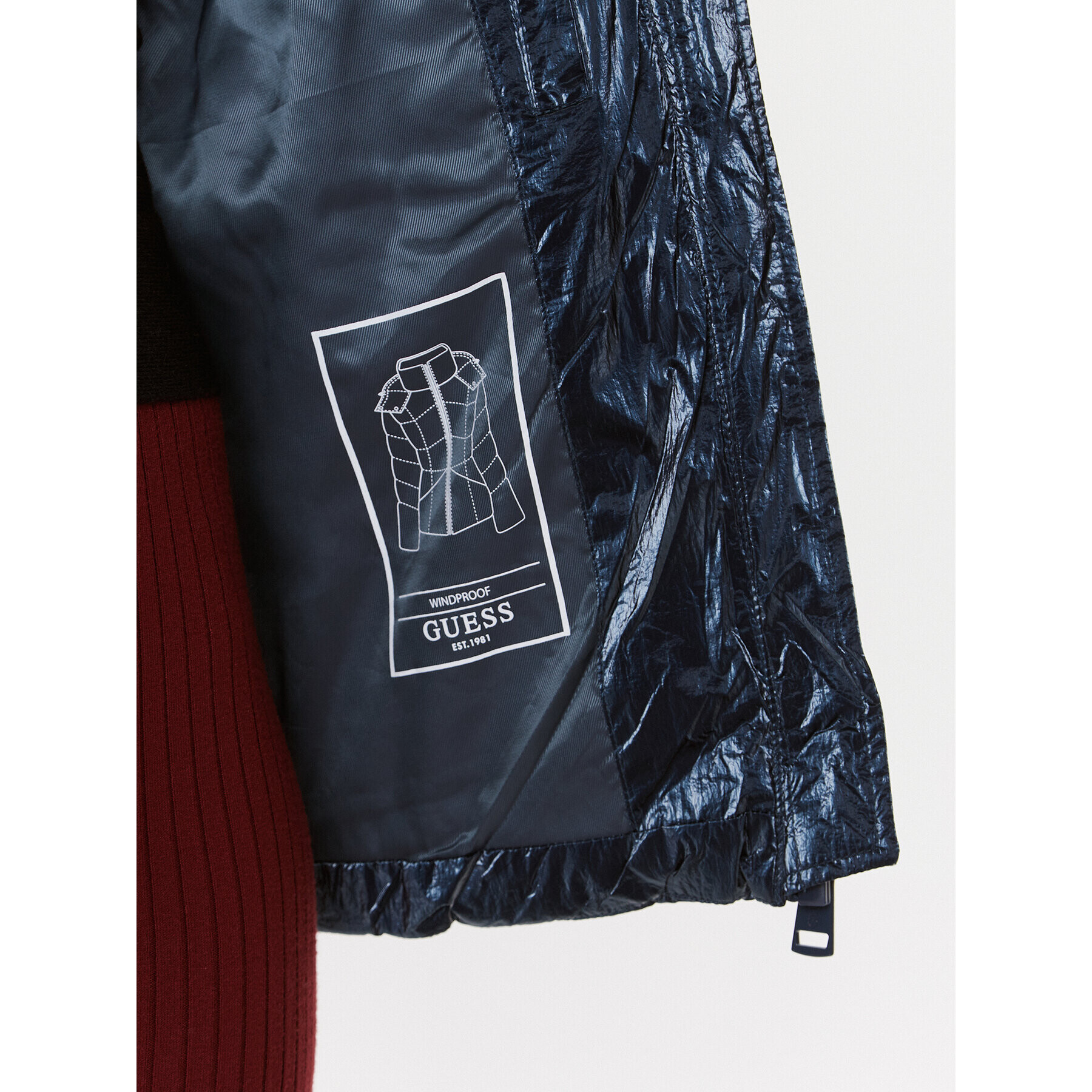 Guess Пухено яке W3BL25 WFR90 Тъмносин Regular Fit - Pepit.bg
