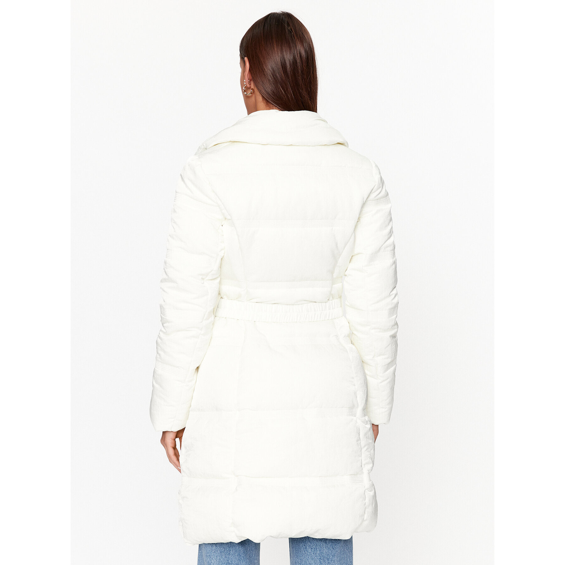 Guess Пухено яке W3BL28 WFQW2 Екрю Regular Fit - Pepit.bg