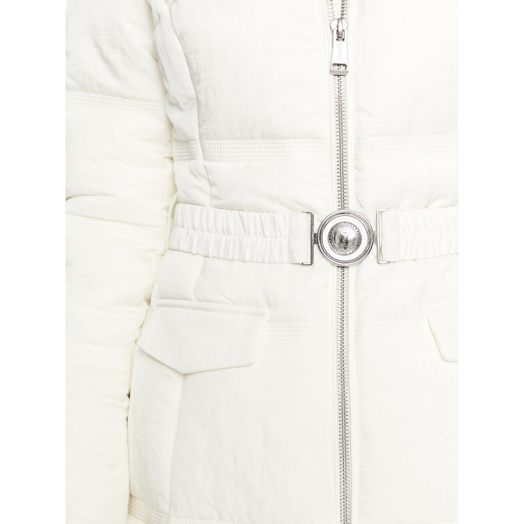 Guess Пухено яке W3BL28 WFQW2 Екрю Regular Fit - Pepit.bg