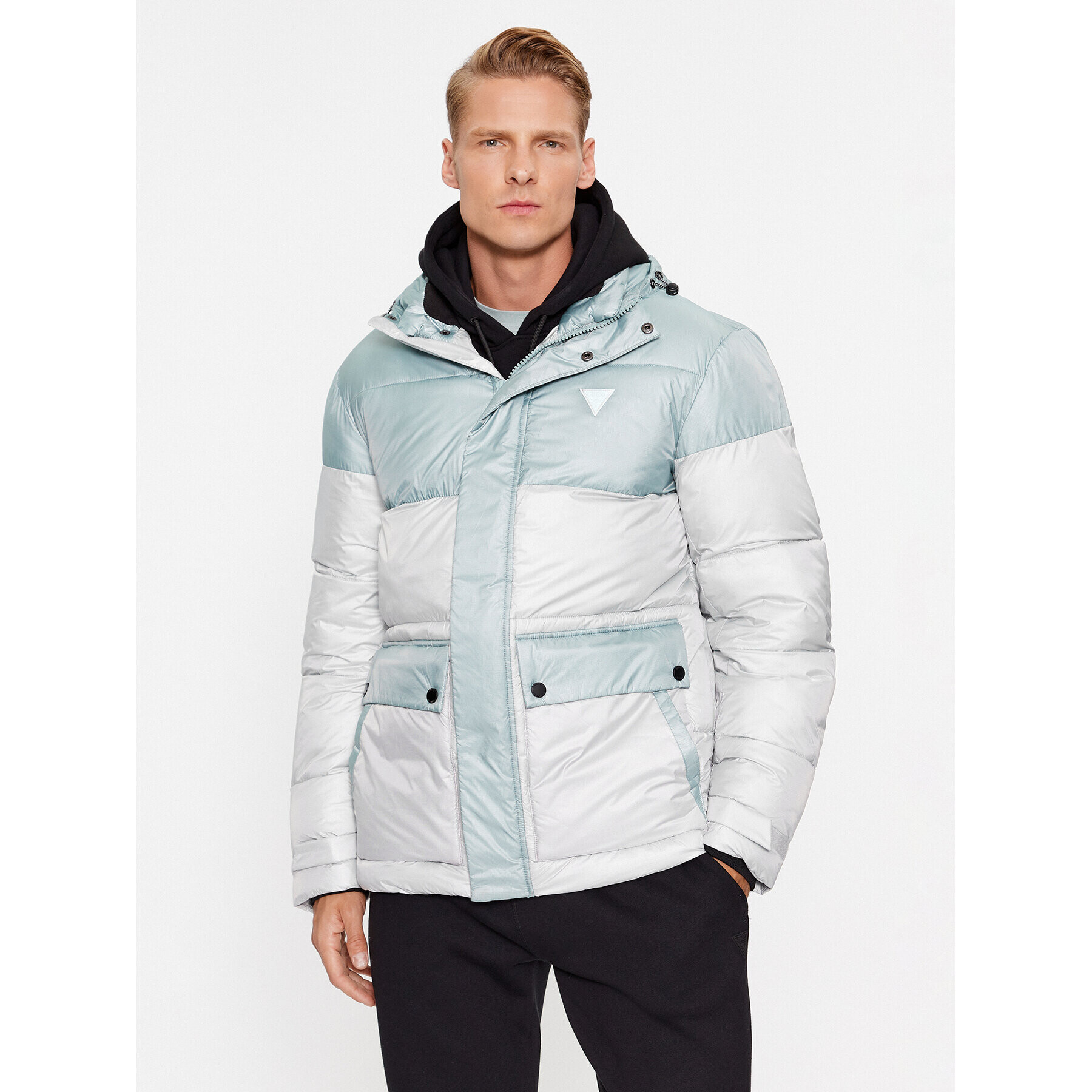 Guess Пухено яке Z3BL02 WFQ80 Сив Regular Fit - Pepit.bg