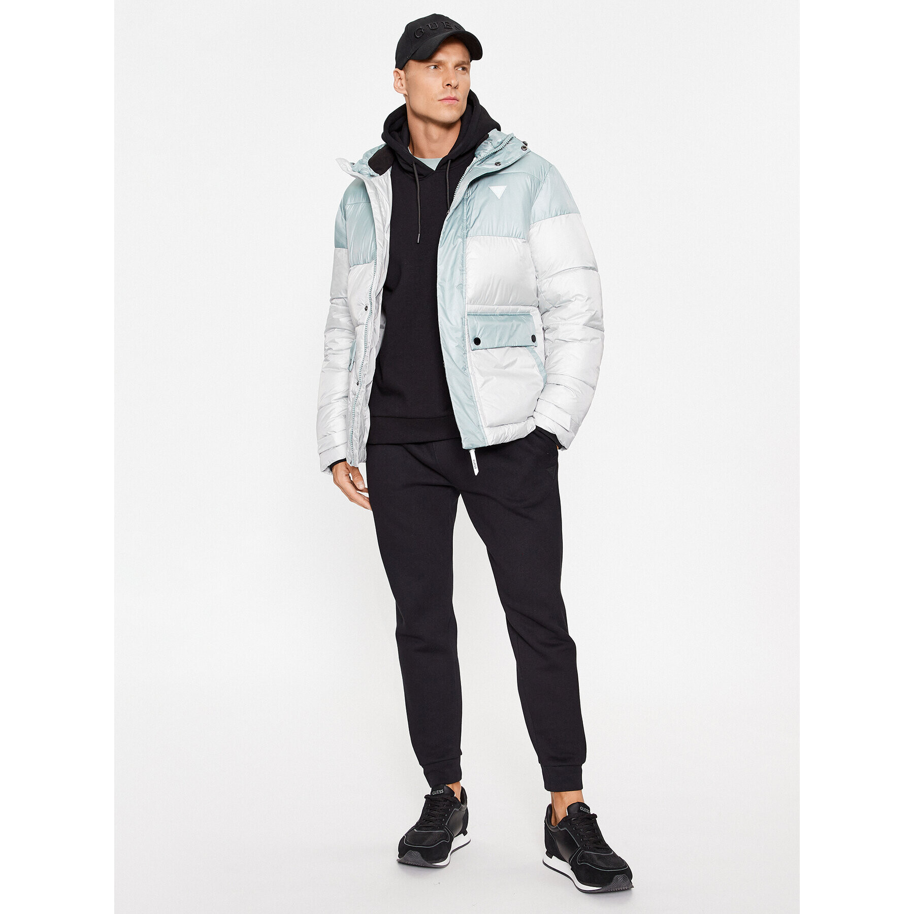 Guess Пухено яке Z3BL02 WFQ80 Сив Regular Fit - Pepit.bg