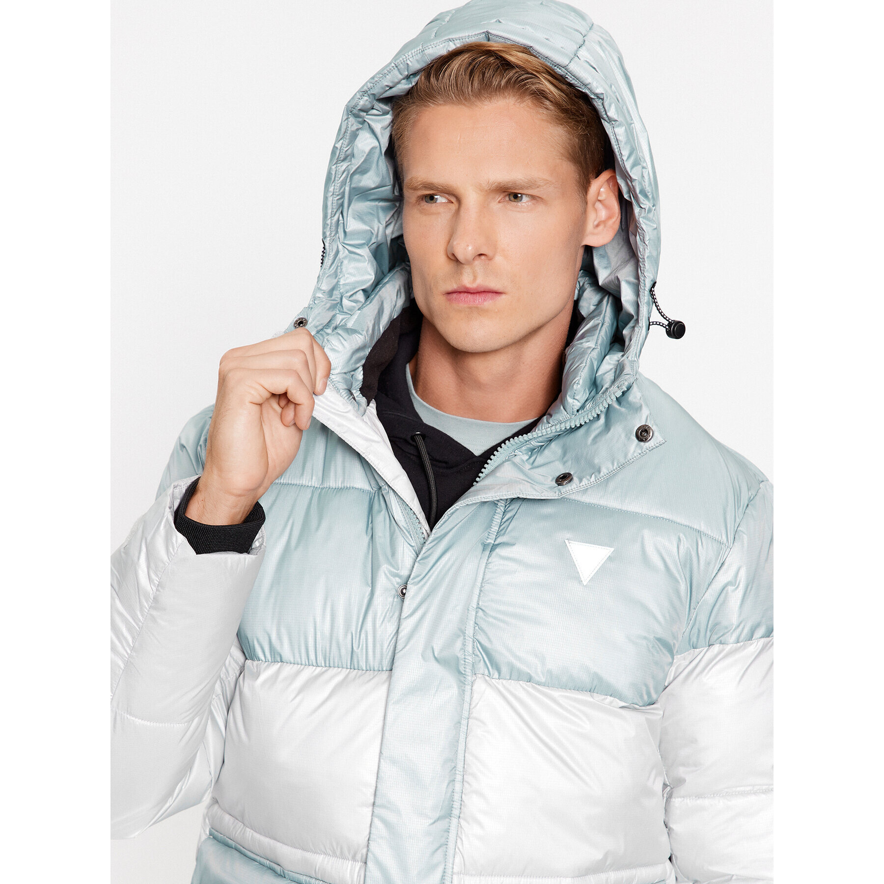 Guess Пухено яке Z3BL02 WFQ80 Сив Regular Fit - Pepit.bg