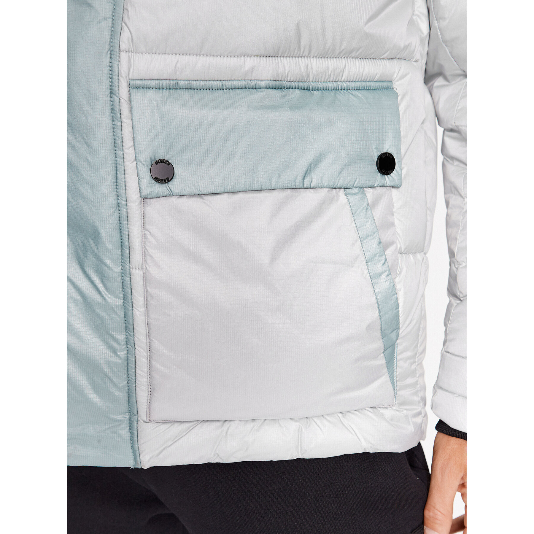 Guess Пухено яке Z3BL02 WFQ80 Сив Regular Fit - Pepit.bg