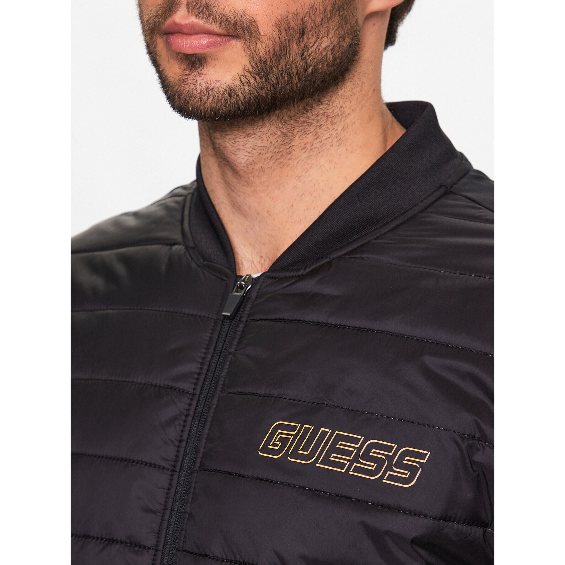 Guess Пухено яке Z3YL00 KA5N0 Черен Regular Fit - Pepit.bg