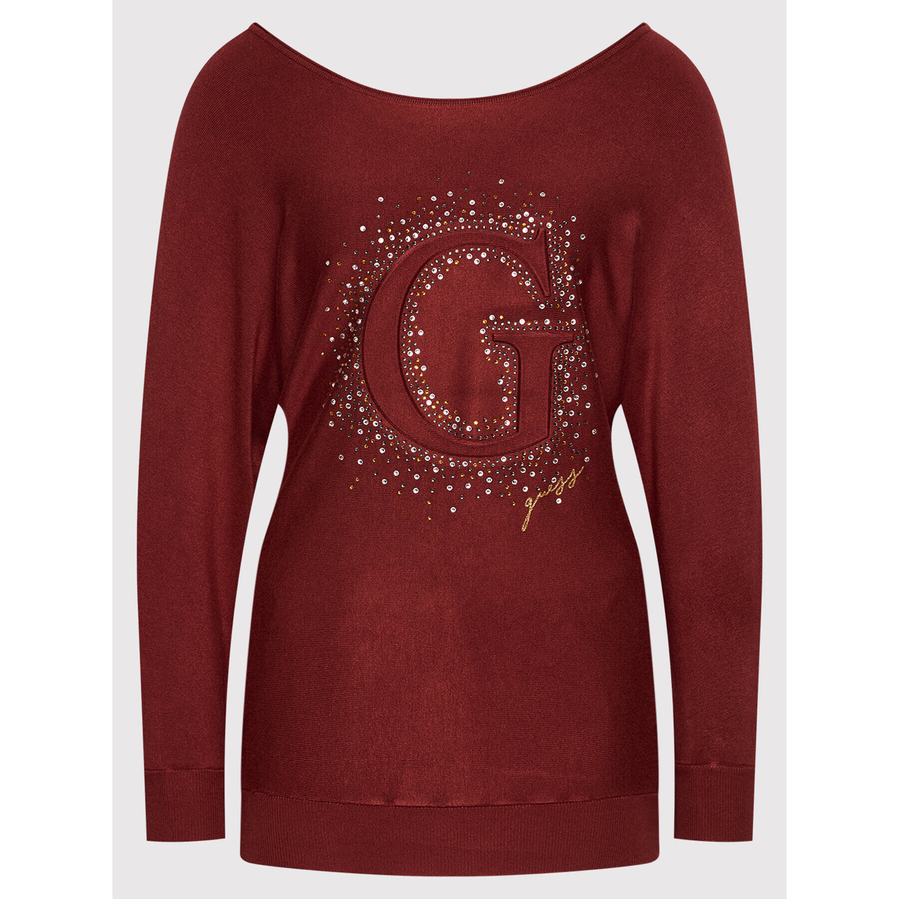 Guess Пуловер Abby W1BR09 Z2NQ0 Бордо Regular Fit - Pepit.bg