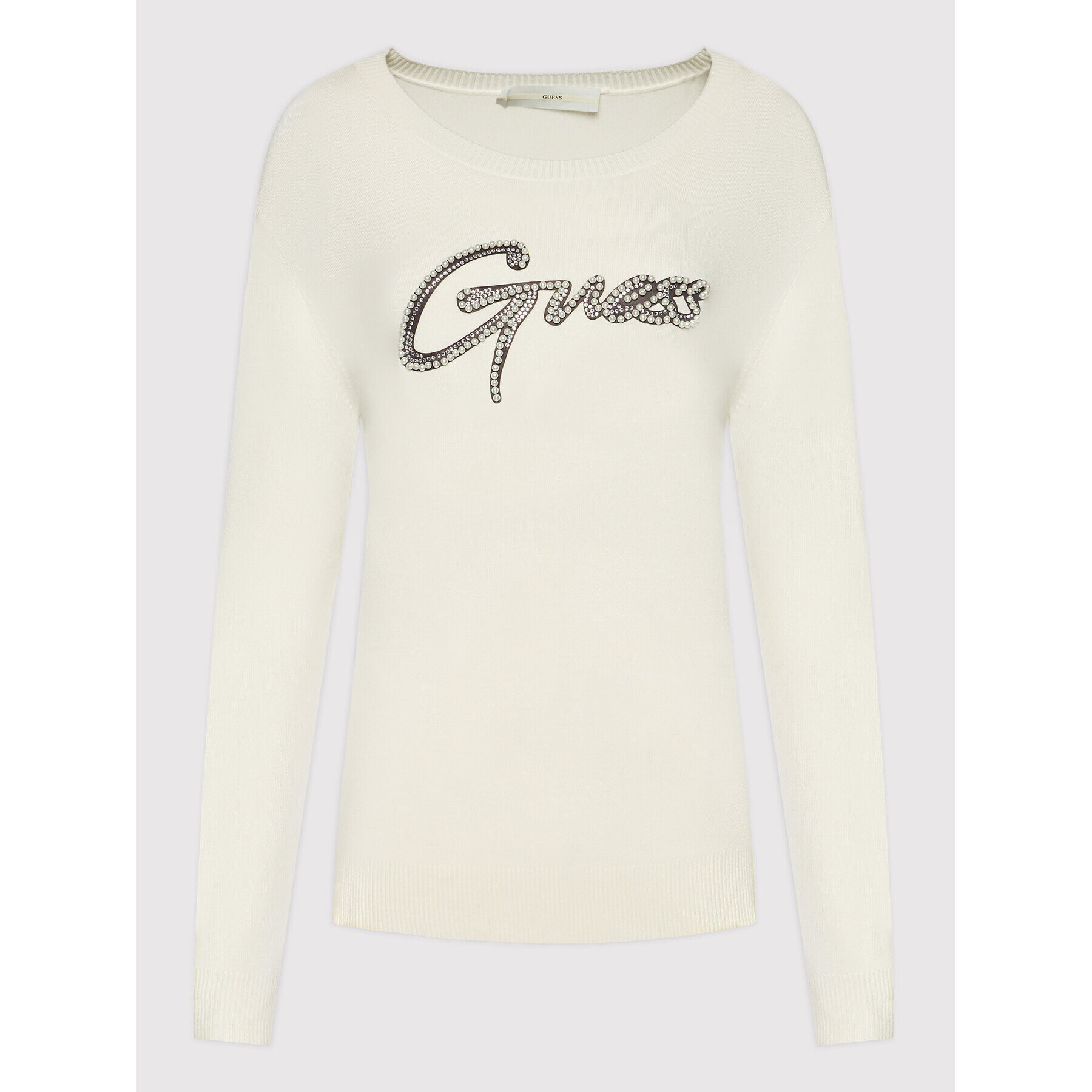 Guess Пуловер Ada W1BR10 Z2NQ0 Бежов Regular Fit - Pepit.bg