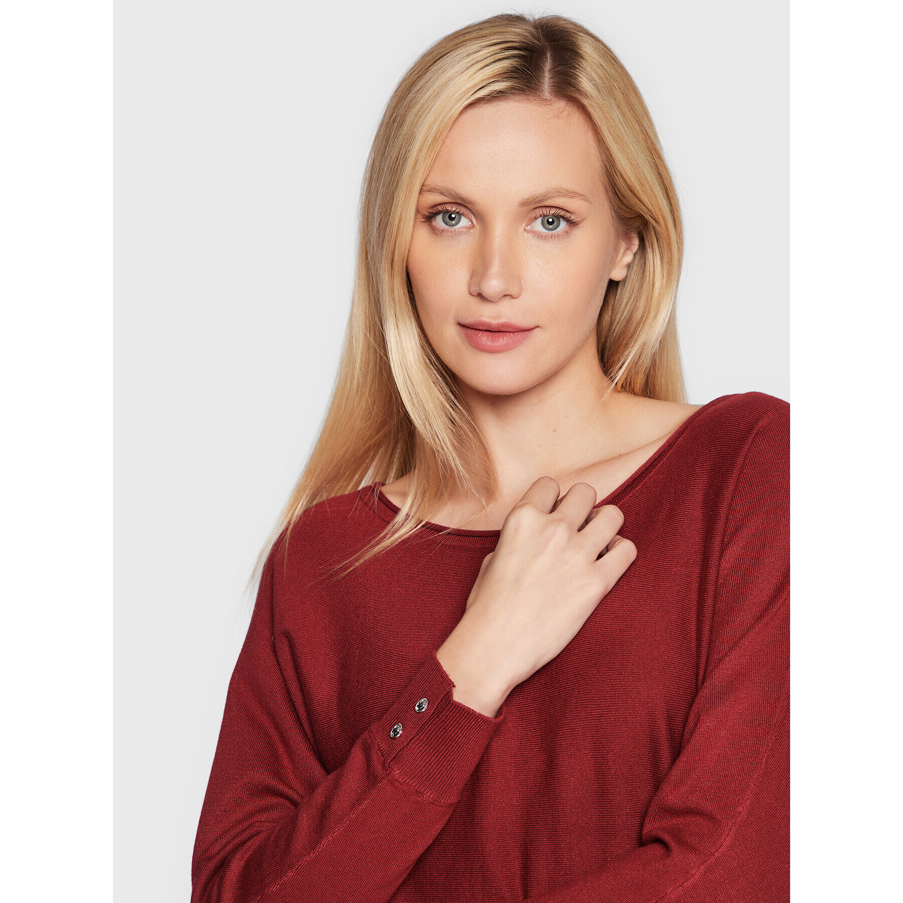 Guess Пуловер Adele W2YR34 Z2V62 Бордо Regular Fit - Pepit.bg