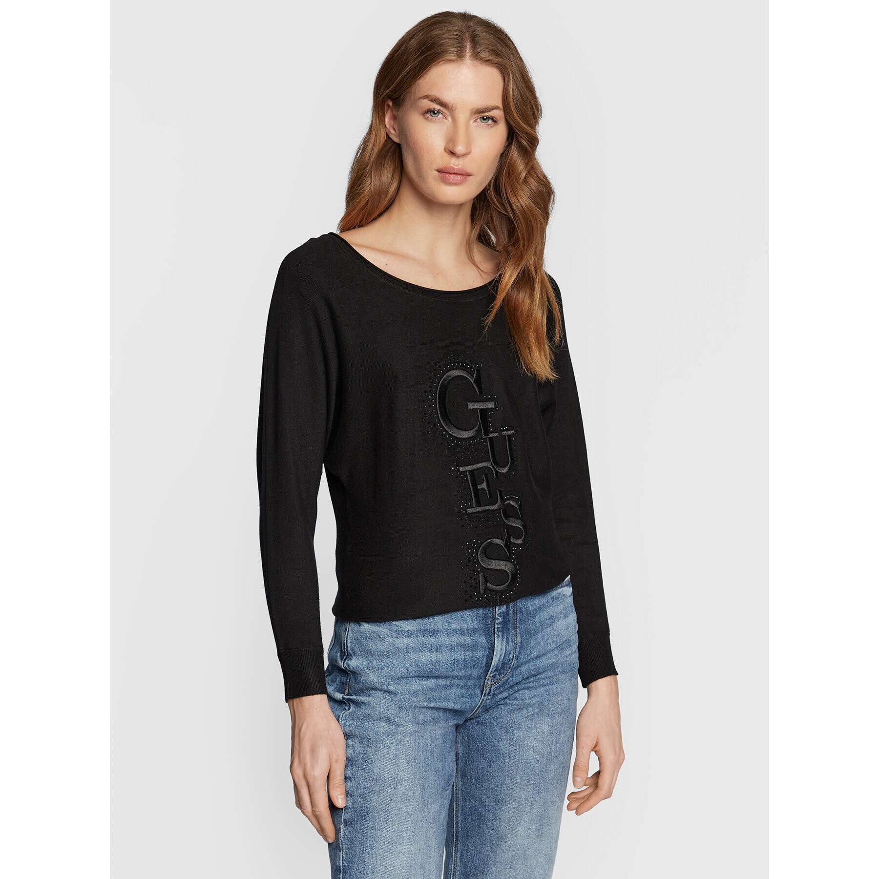 Guess Пуловер Amelie W2BR49 Z2NQ2 Черен Relaxed Fit - Pepit.bg