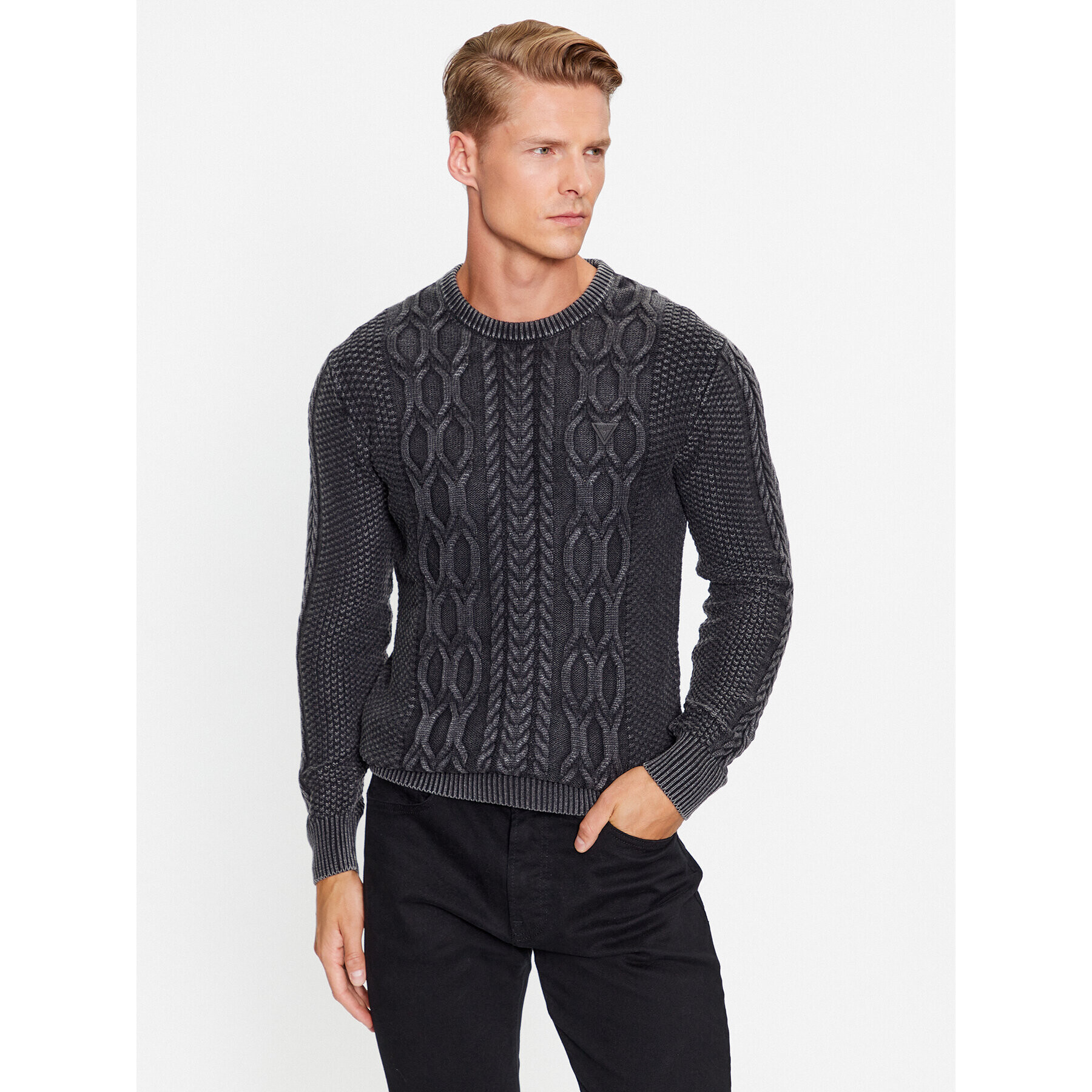 Guess Пуловер Andy M3BR21 Z2BB0 Черен Regular Fit - Pepit.bg