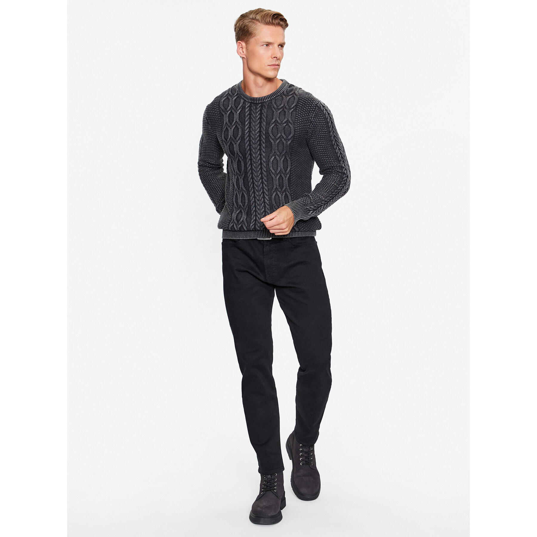 Guess Пуловер Andy M3BR21 Z2BB0 Черен Regular Fit - Pepit.bg