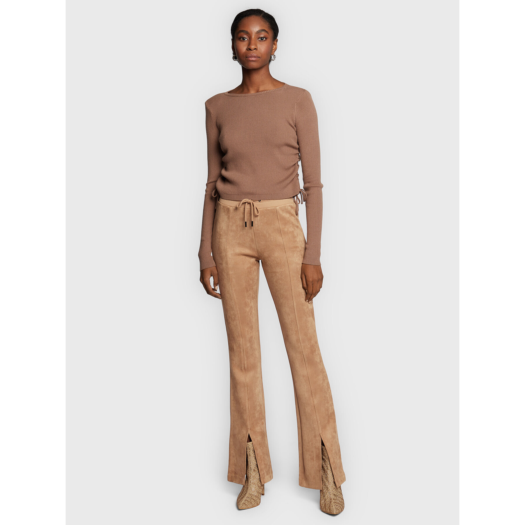 Guess Пуловер Arielle W2BR10 Z2V42 Кафяв Regular Fit - Pepit.bg
