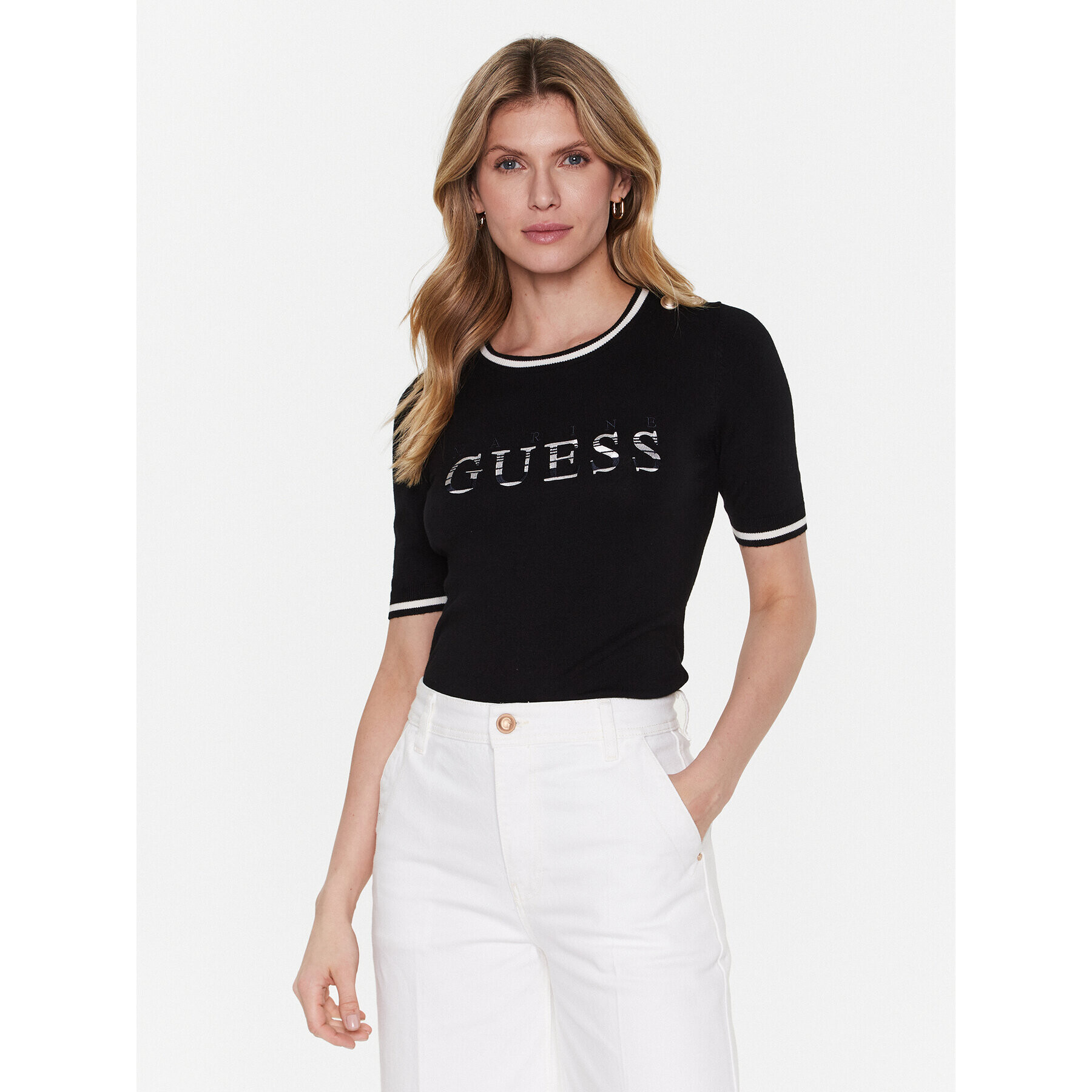 Guess Пуловер Cate W3GR35 Z2NQ2 Черен Slim Fit - Pepit.bg