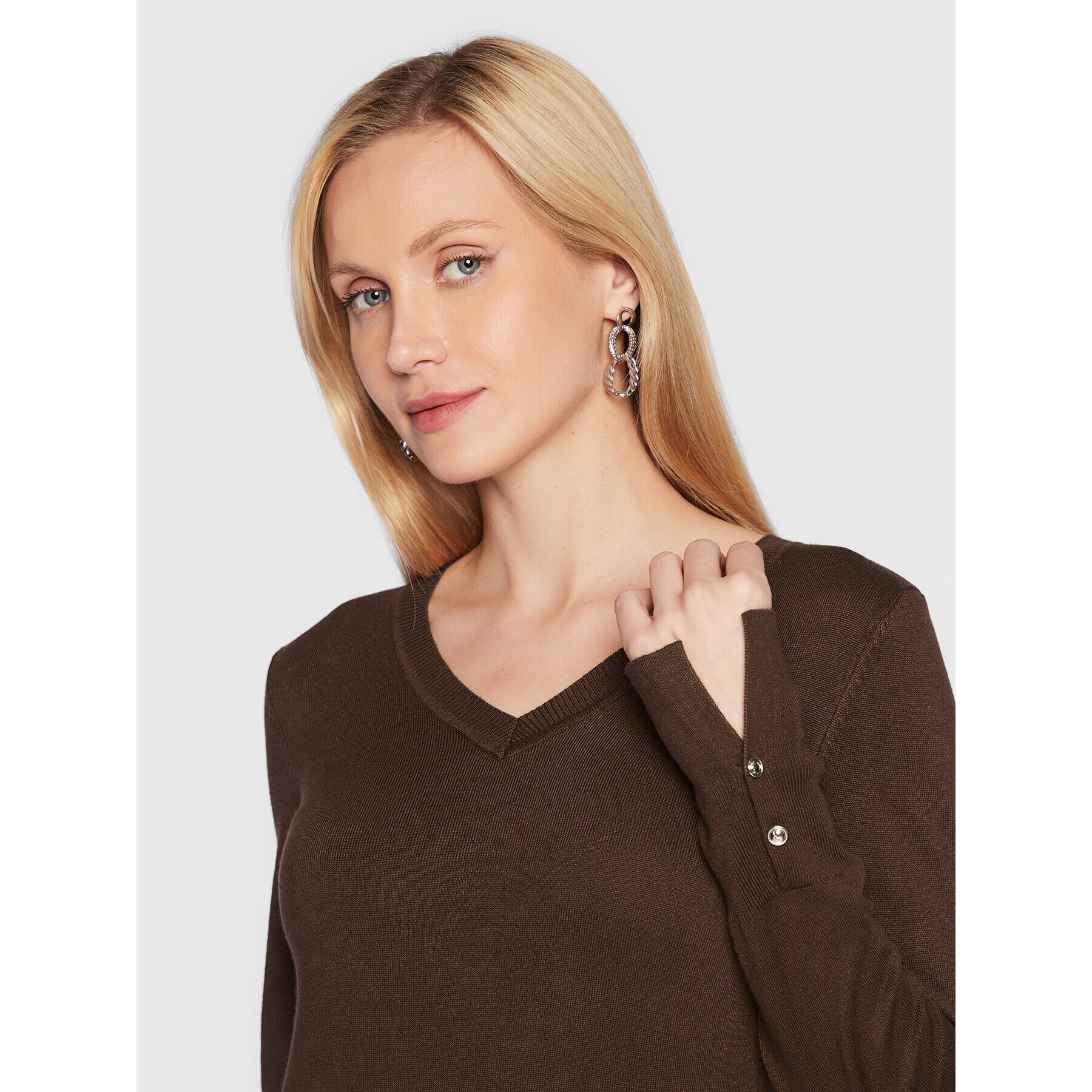 Guess Пуловер Gena W2YR31 Z2V62 Кафяв Regular Fit - Pepit.bg