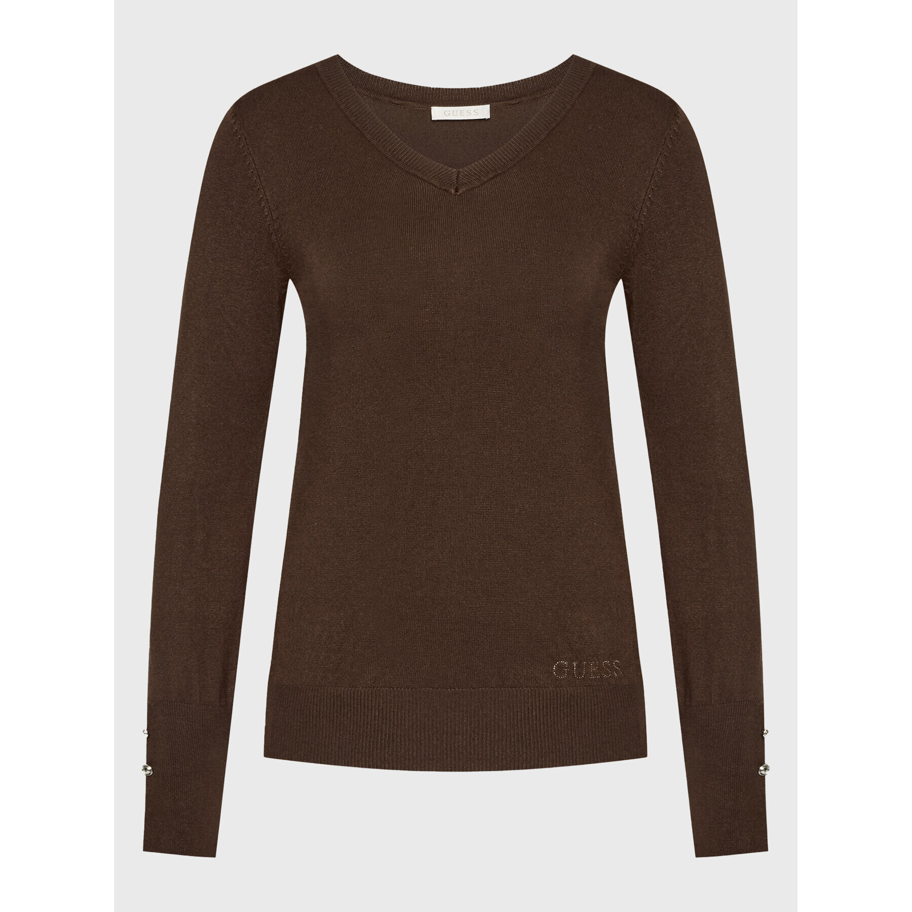 Guess Пуловер Gena W2YR31 Z2V62 Кафяв Regular Fit - Pepit.bg