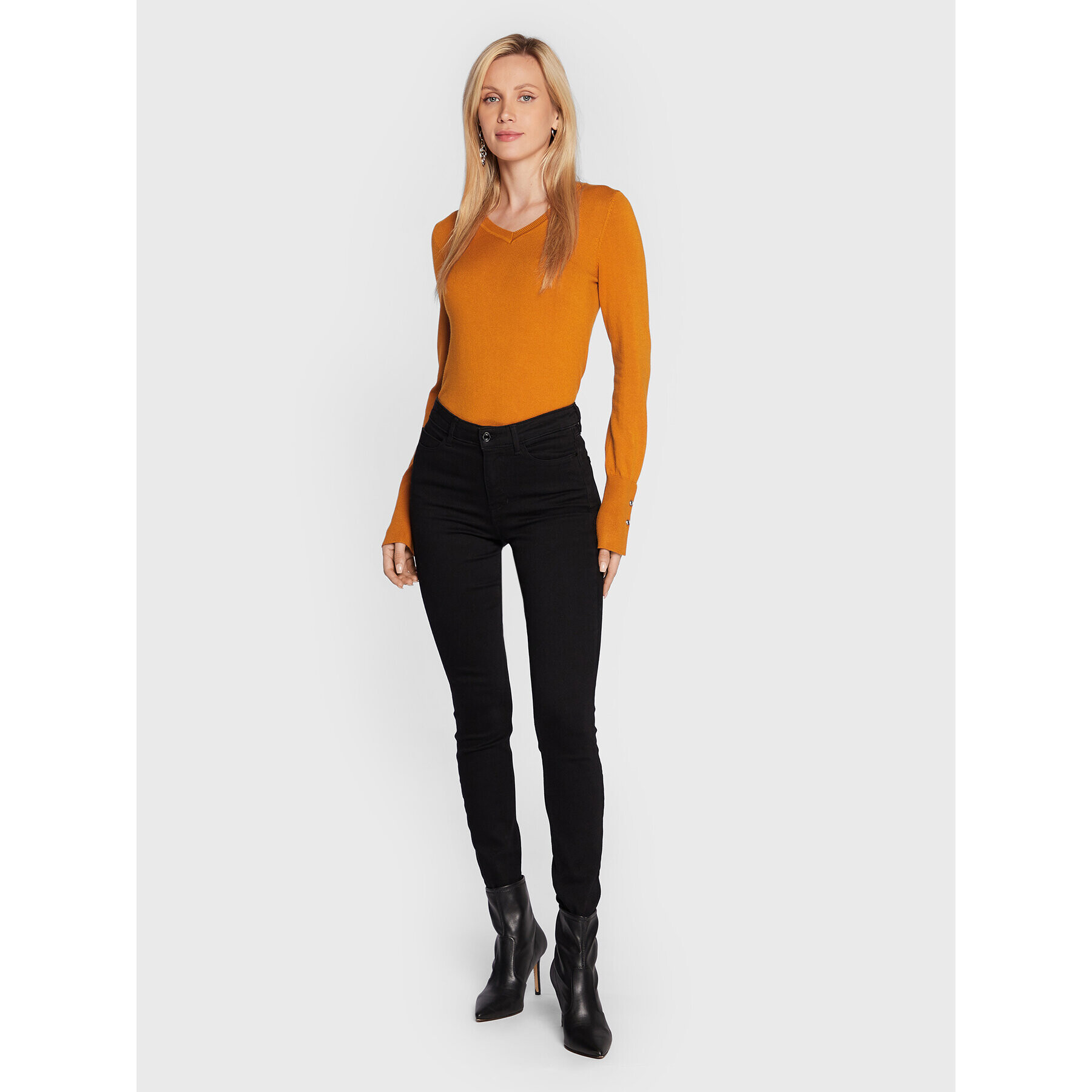 Guess Пуловер Gena W2YR31 Z2V62 Жълт Regular Fit - Pepit.bg